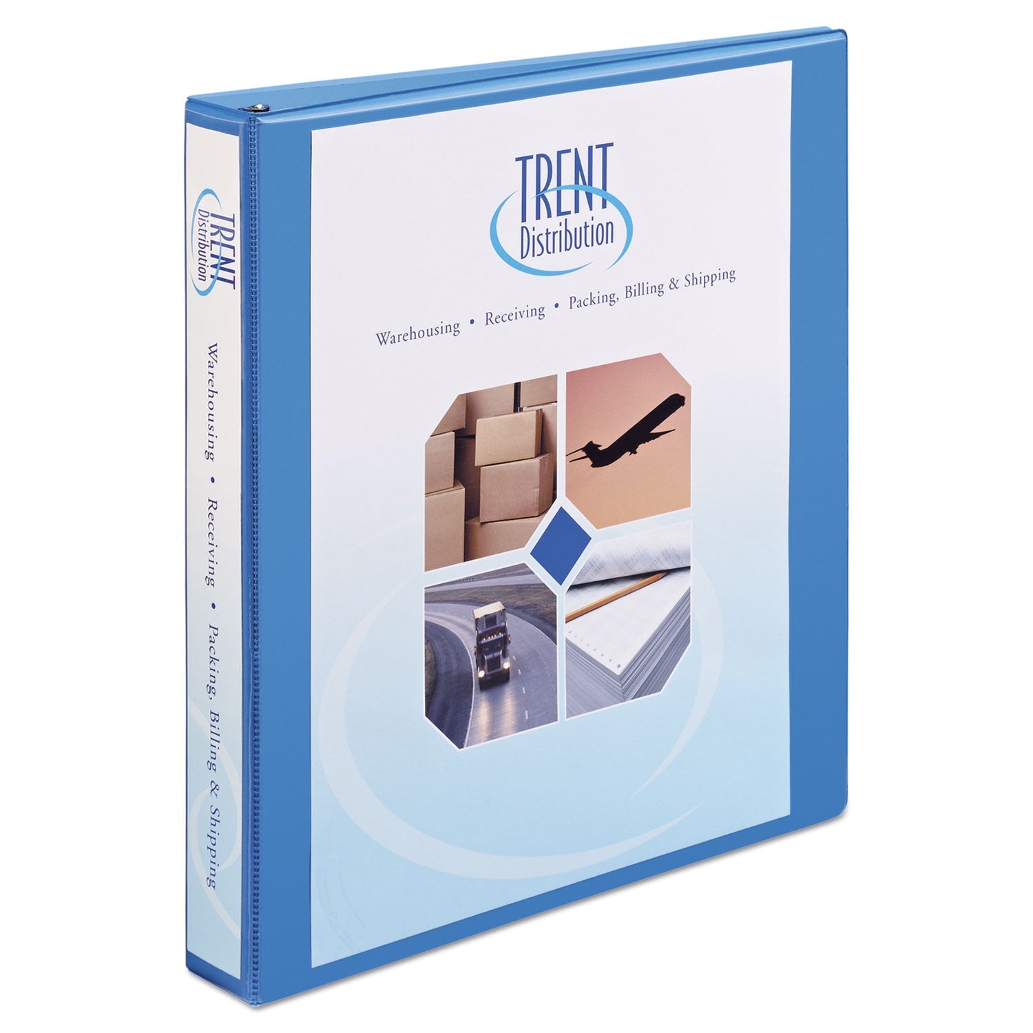 Avery® Heavy-Duty Non Stick View Binder With Durahinge And Slant Rings, 3 Rings, 1" Capacity, 11 X 8.5, Light Blue, (5301)