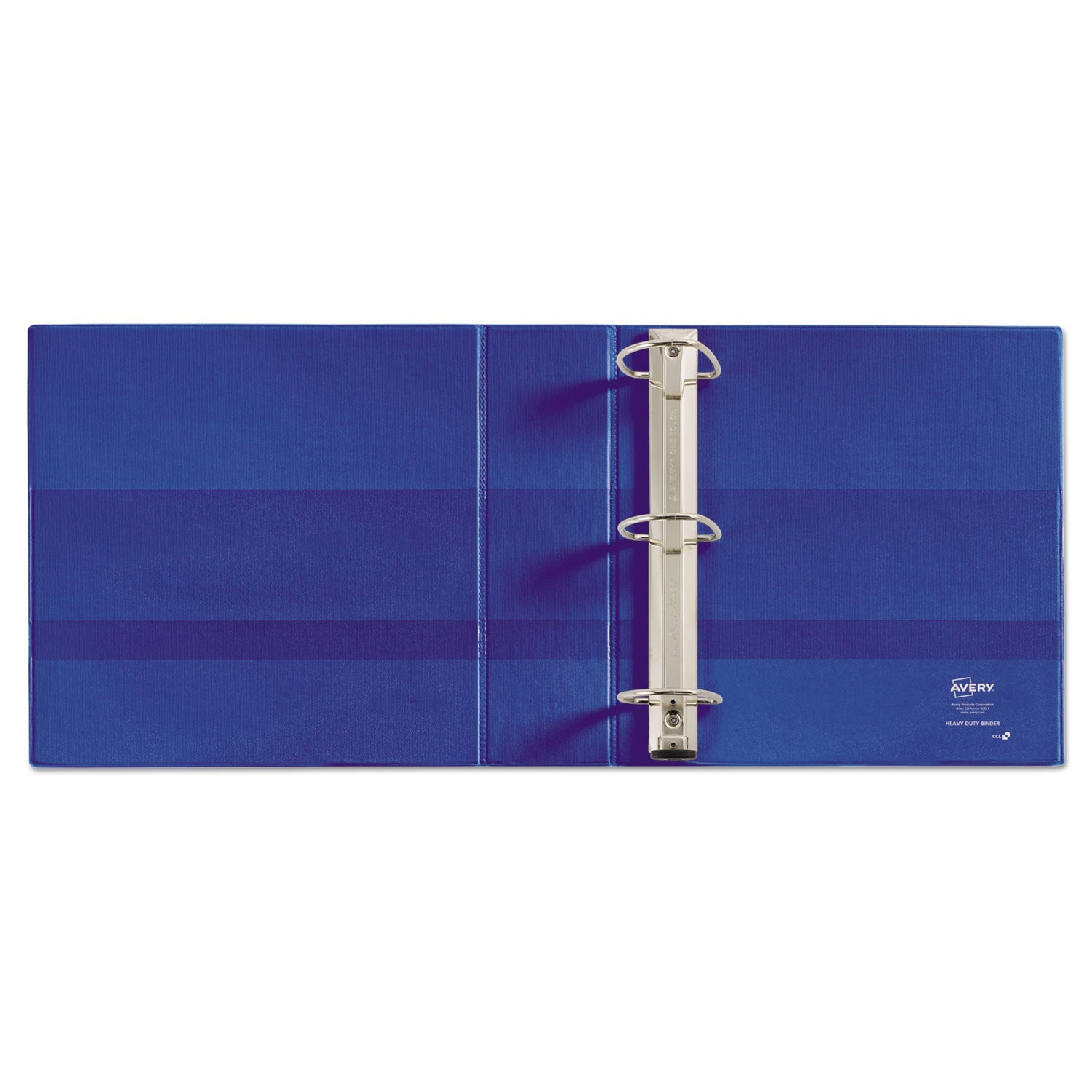 Avery® Heavy-Duty Non-View Binder With Durahinge And Locking One Touch Ezd Rings, 3 Rings, 3" Capacity, 11 X 8.5, Blue