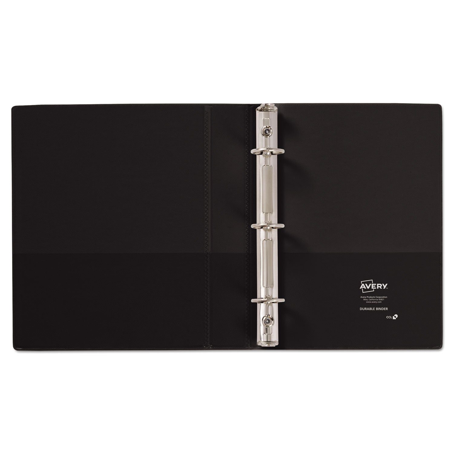 Avery® Mini Size Durable View Binder With Round Rings, 3 Rings, 1" Capacity, 8.5 X 5.5, Black - Bloom Skins