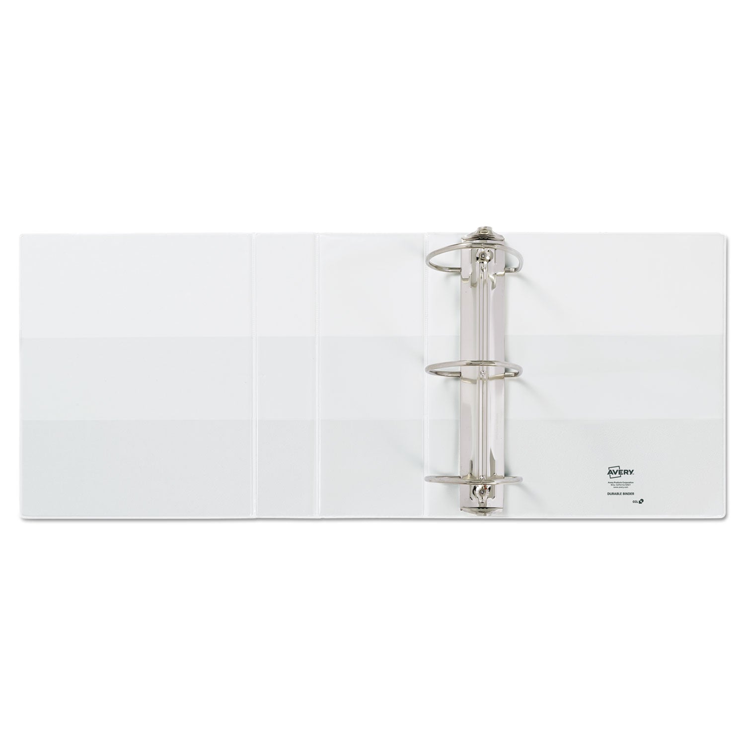 Avery® Durable View Binder With Durahinge And Ezd Rings, 3 Rings, 5" Capacity, 11 X 8.5, White, (9901)