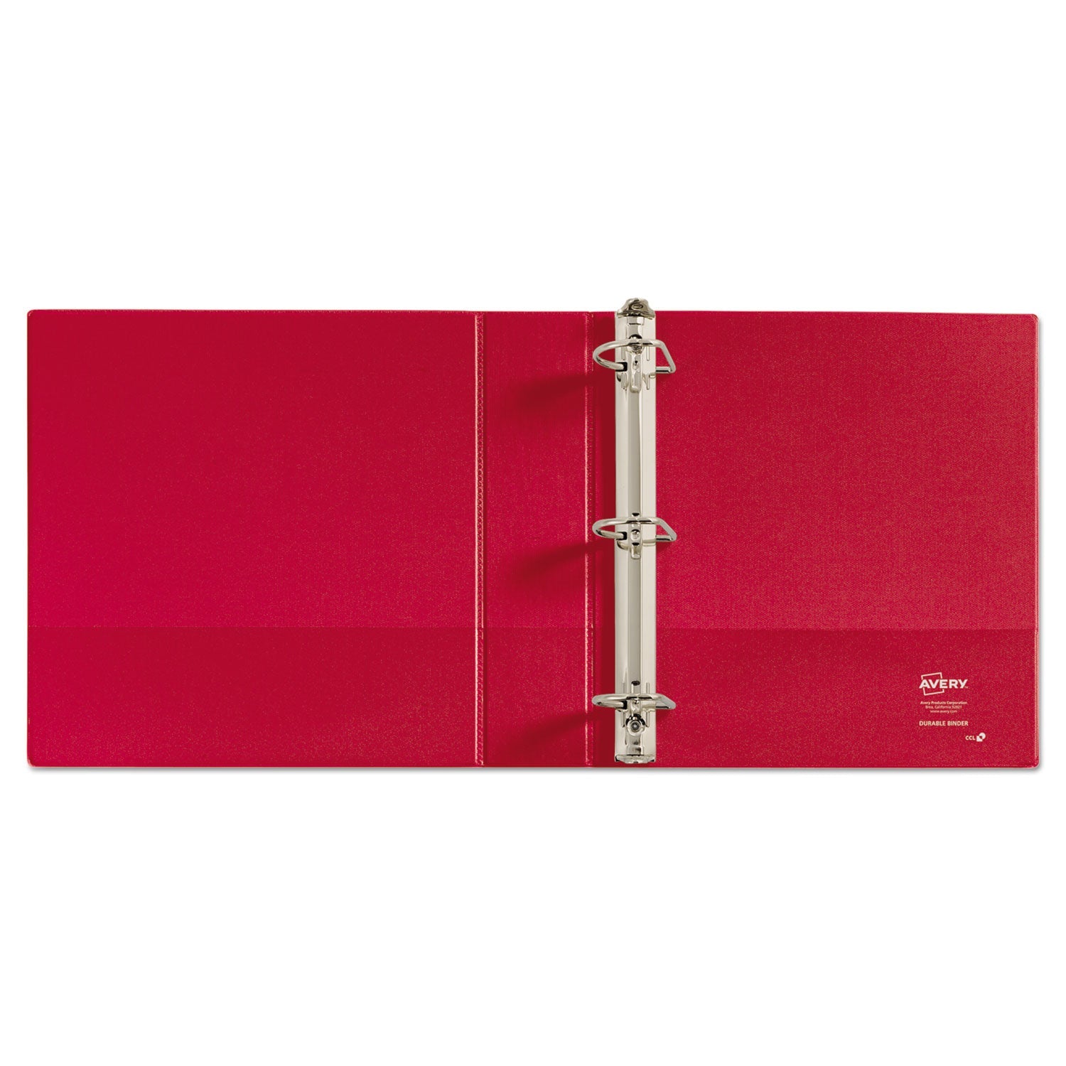 Avery® Durable Non-View Binder With Durahinge And Slant Rings, 3 Rings, 2" Capacity, 11 X 8.5, Red - Bloom Skins