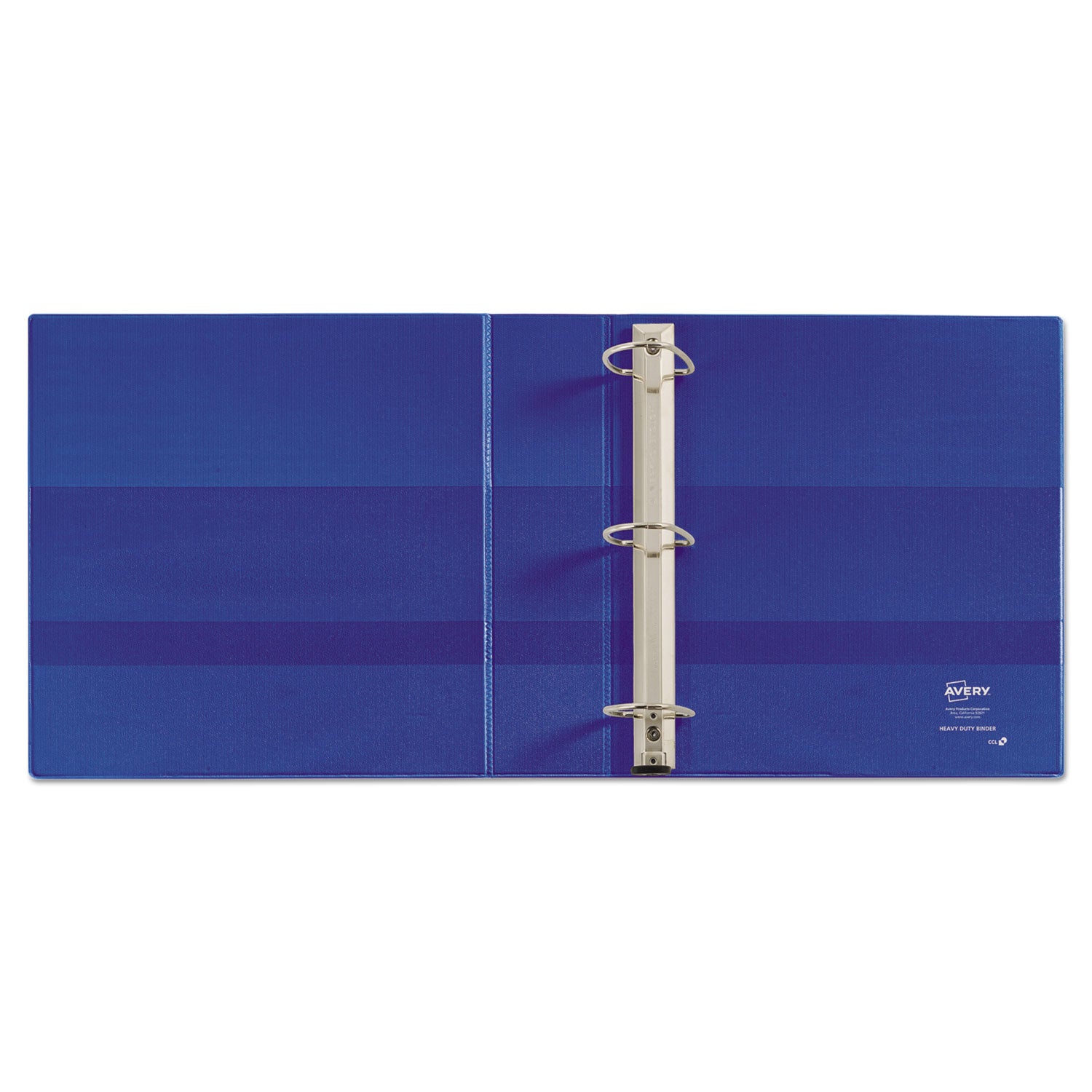 Avery® Heavy-Duty Non-View Binder With Durahinge And One Touch Ezd Rings, 3 Rings, 2" Capacity, 11 X 8.5, Blue