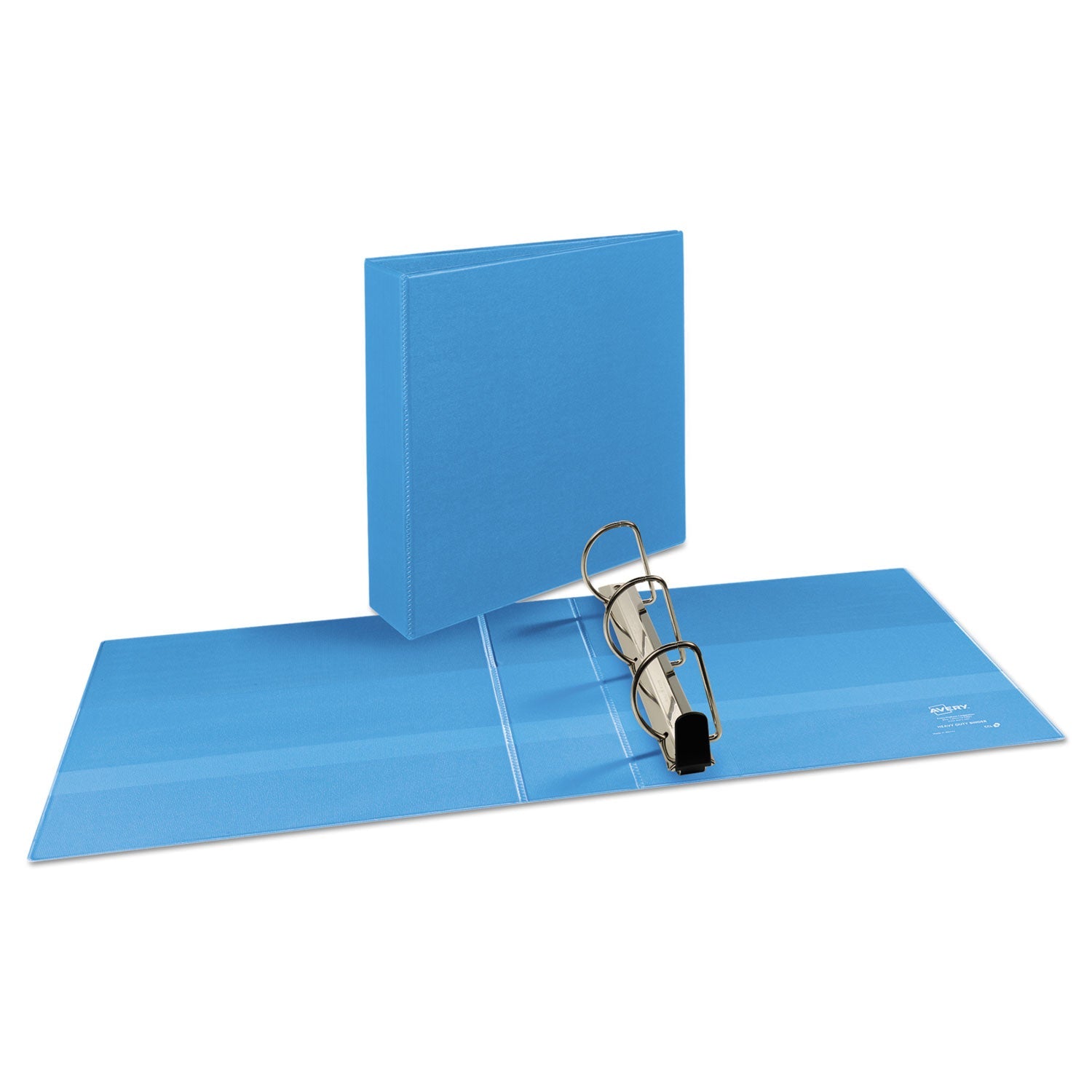 Avery® Heavy-Duty Non Stick View Binder With Durahinge And Slant Rings, 3 Rings, 3" Capacity, 11 X 8.5, Light Blue, (5601)