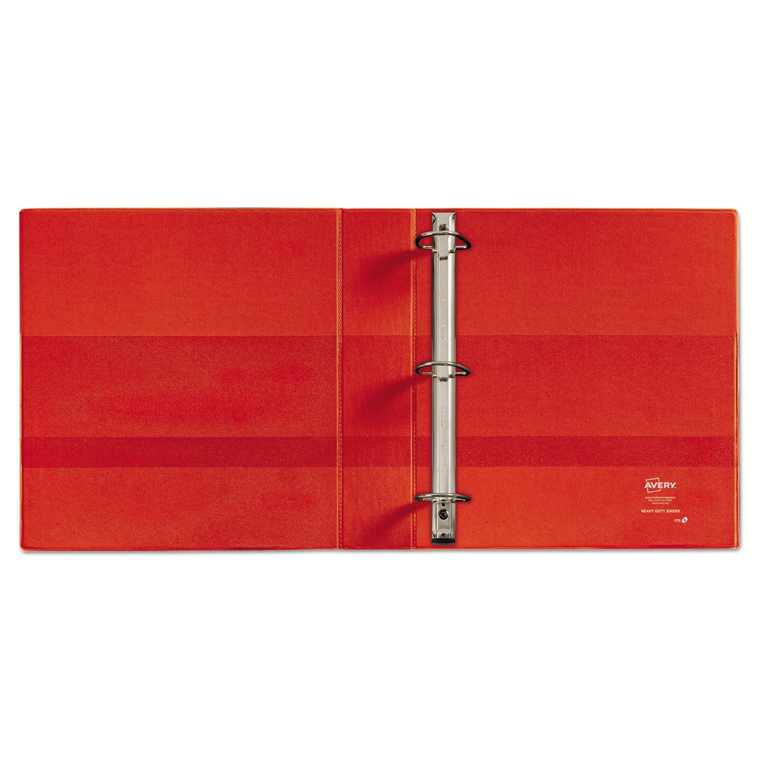 Avery® Heavy-Duty Non-View Binder With Durahinge, Locking One Touch Ezd Rings And Thumb Notch, 3 Rings, 5" Capacity, 11 X 8.5, Red