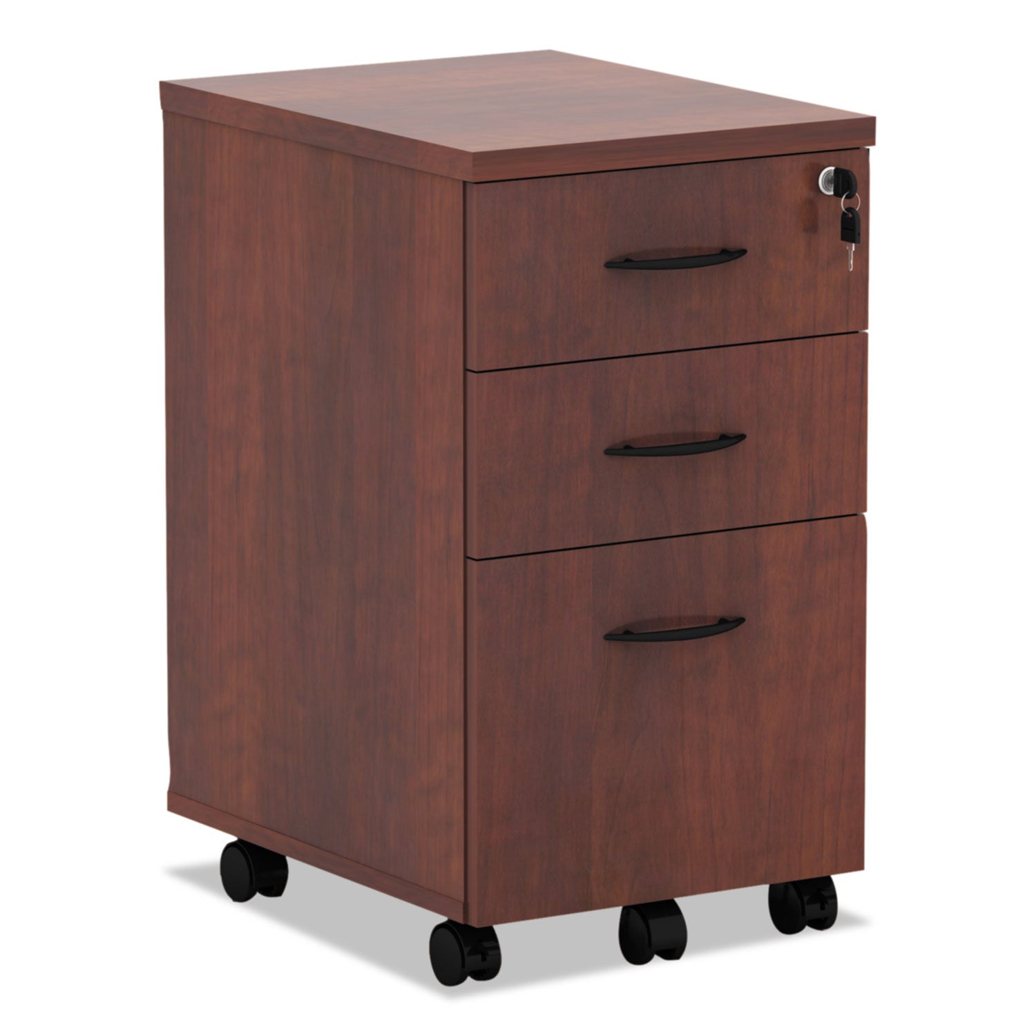 3-Drawer Mobile Pedestal File | Cherry | Alera®