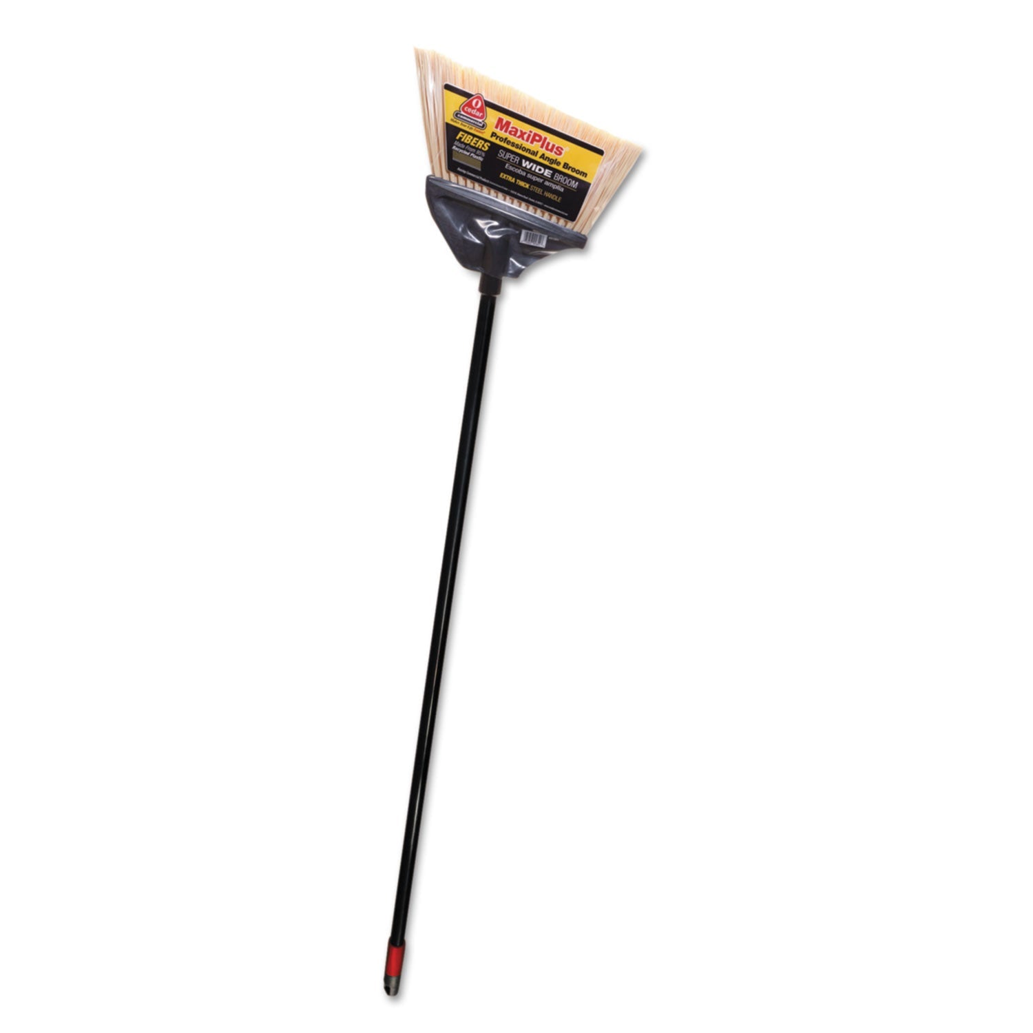 O-Cedar® Commercial Maxiplus Professional Angle Broom, 51" Handle, Black