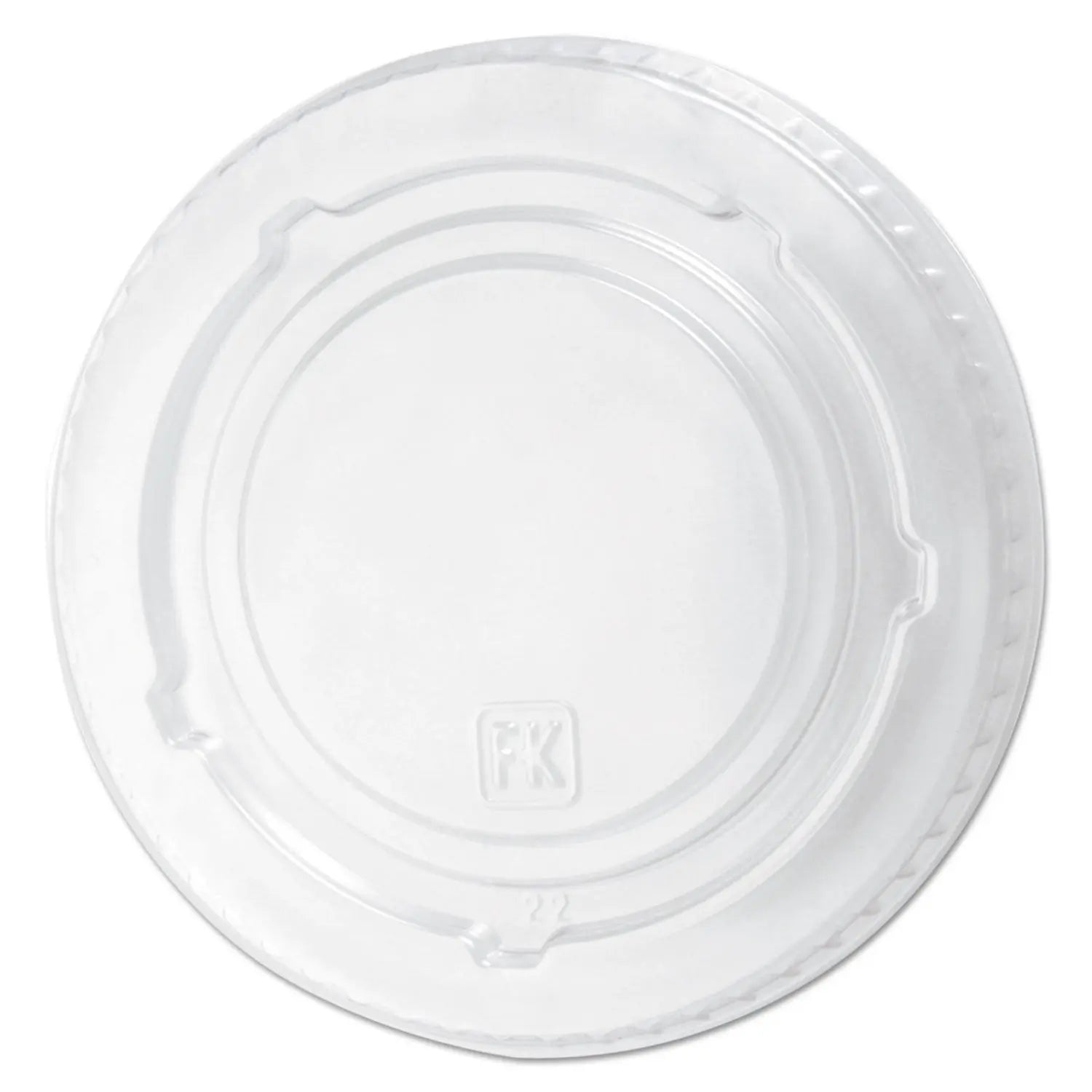 Fabri-Kal® Kal-Clear/Nexclear Drink Cup Lids, Flat Lid with No Slot, Fits 12 oz to 20 oz Cold Cups, Plastic, Clear, 1,000/Carton