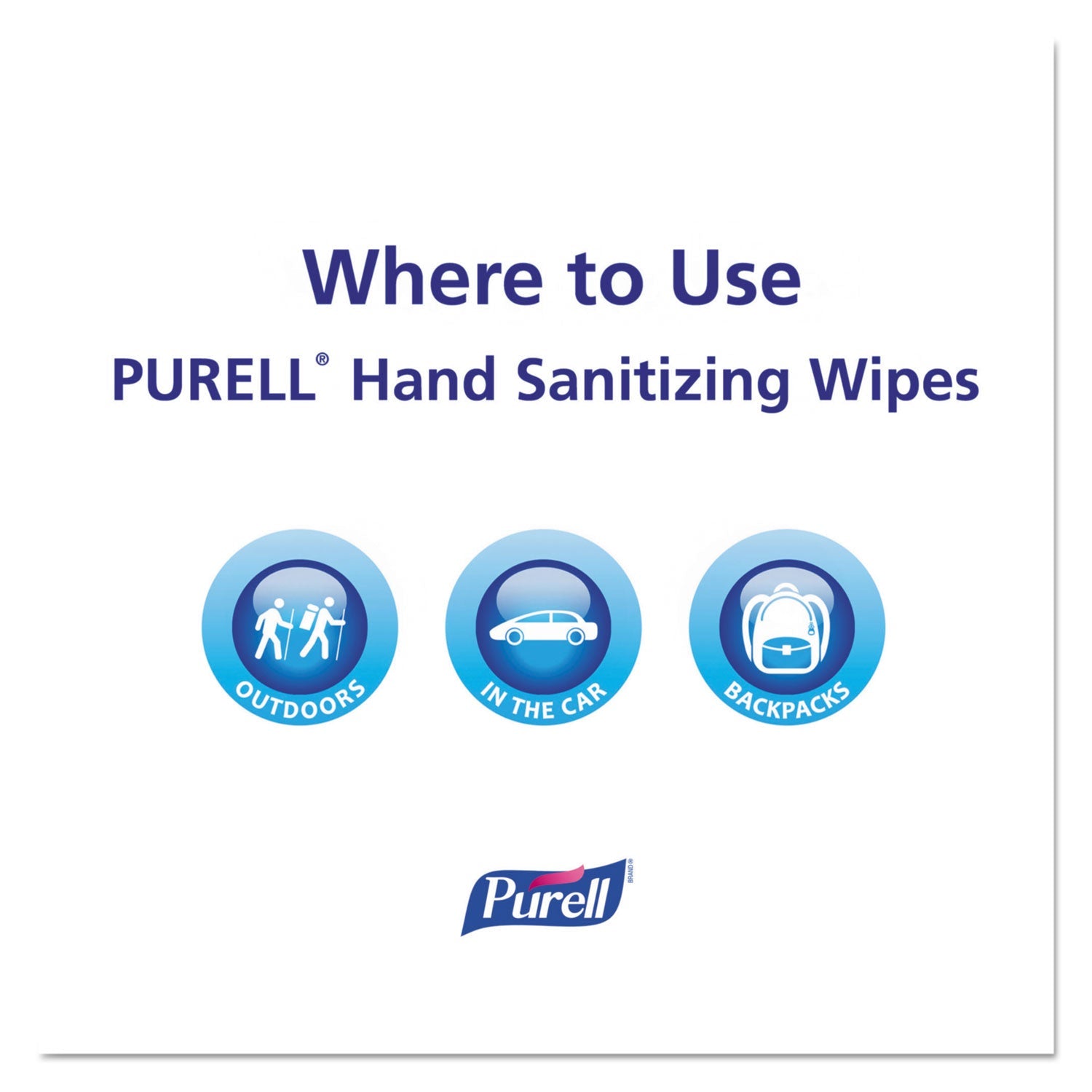 PURELL® Cottony Soft Individually Wrapped Sanitizing Hand Wipes, 5 x 7, Unscented, White, 1,000/Carton