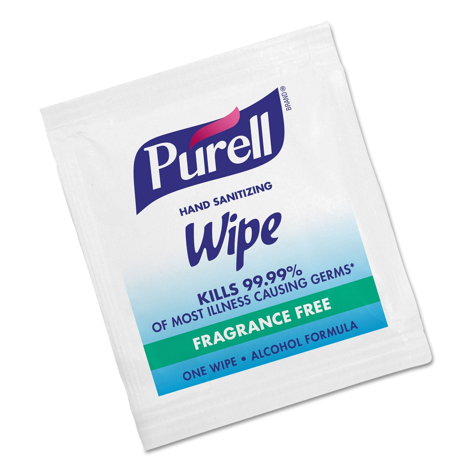 PURELL® Sanitizing Hand Wipes, Individually Wrapped, 5 x 7, Unscented, White, 100/Box
