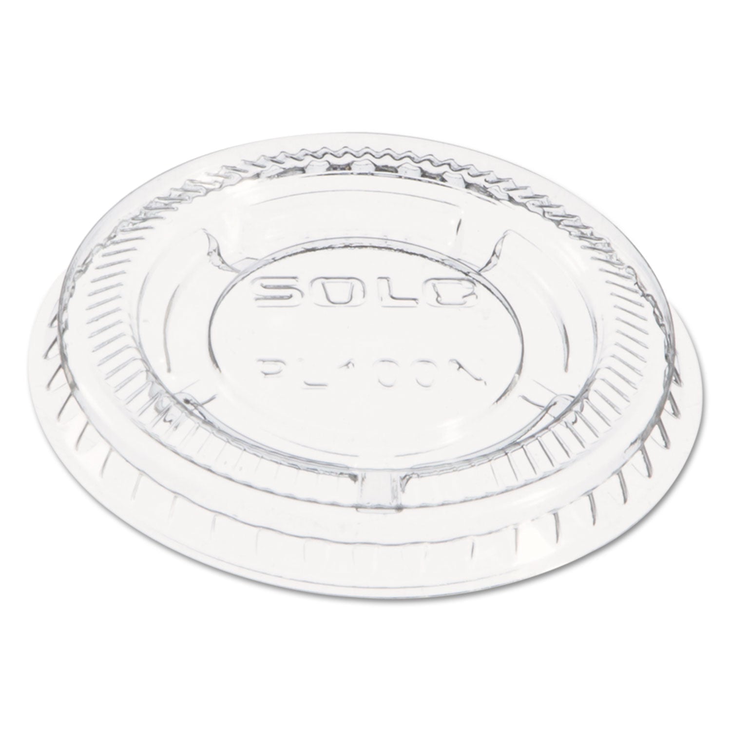 Dart® Portion/Souffle Cup Lids, Fits 0.5 oz to 1 oz Portion Cups, Plastic, Clear, 125/Pack, 20 Packs/Carton