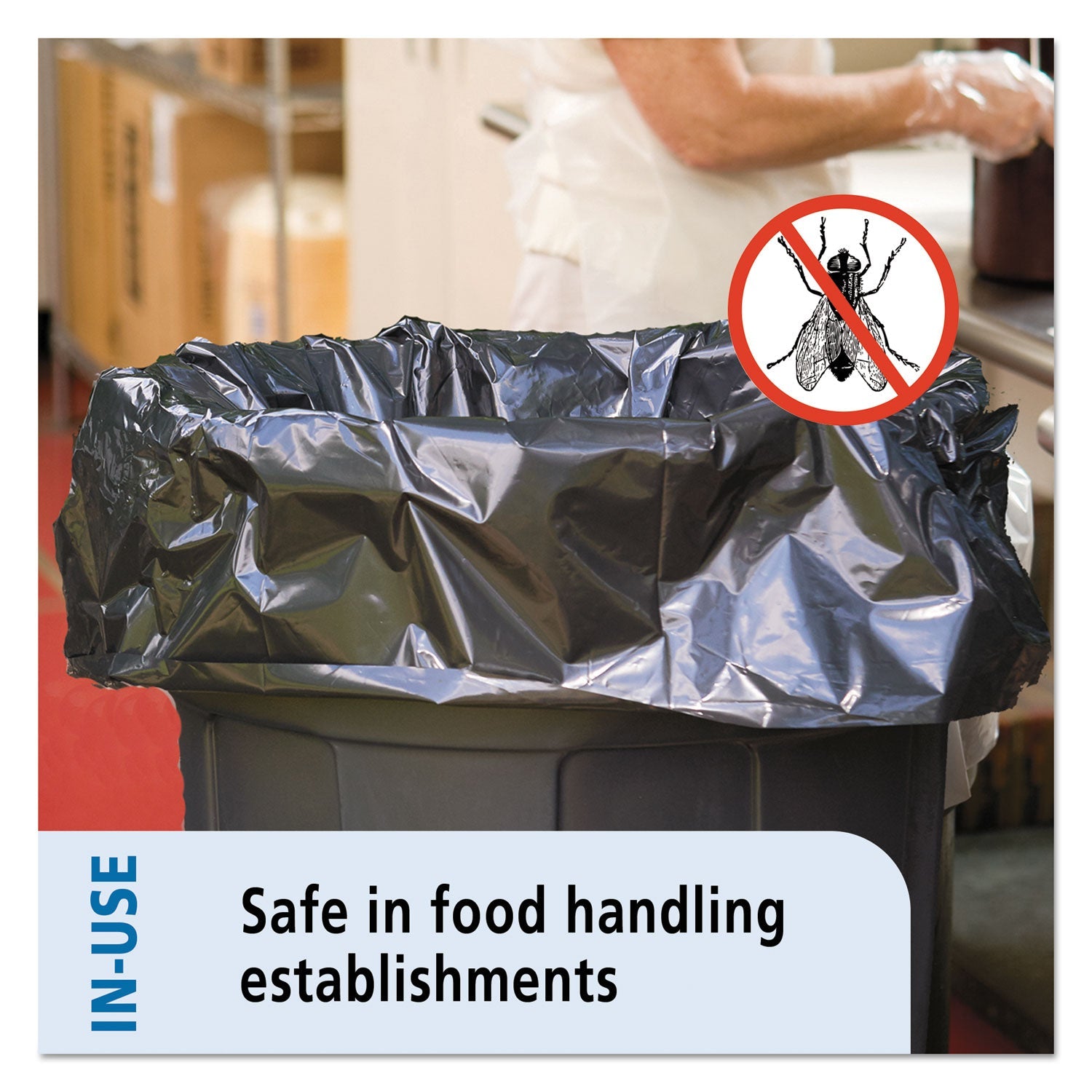 Stout® by Envision™ Insect-Repellent Trash Bags, 45 Gal, 2 Mil, 40" X 45", Black, 65/box