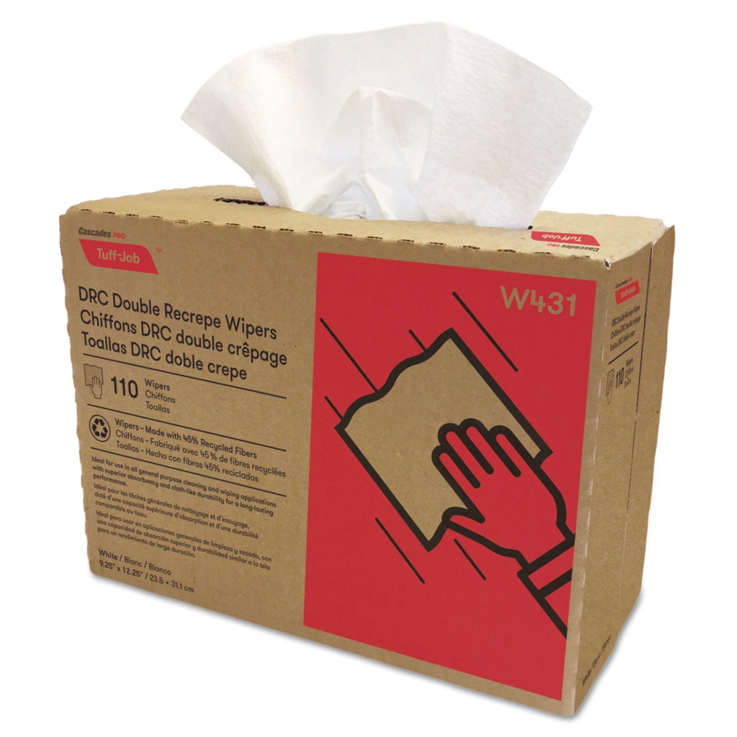 Tuff-Job Double Recrepe Wipers | 12 Boxes