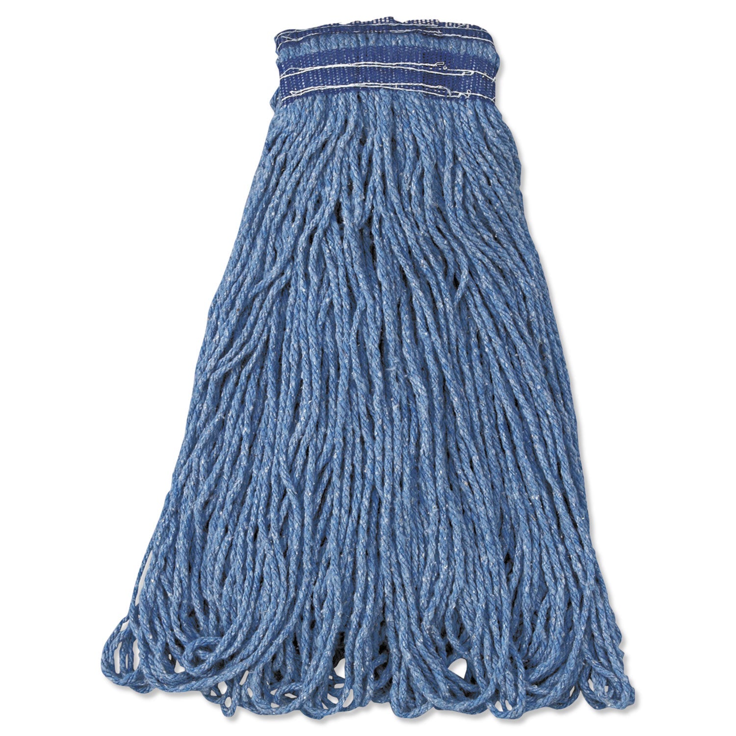 Rubbermaid® Commercial Universal Headband Mop Head, Cotton/synthetic, 24oz, Blue, 12/carton