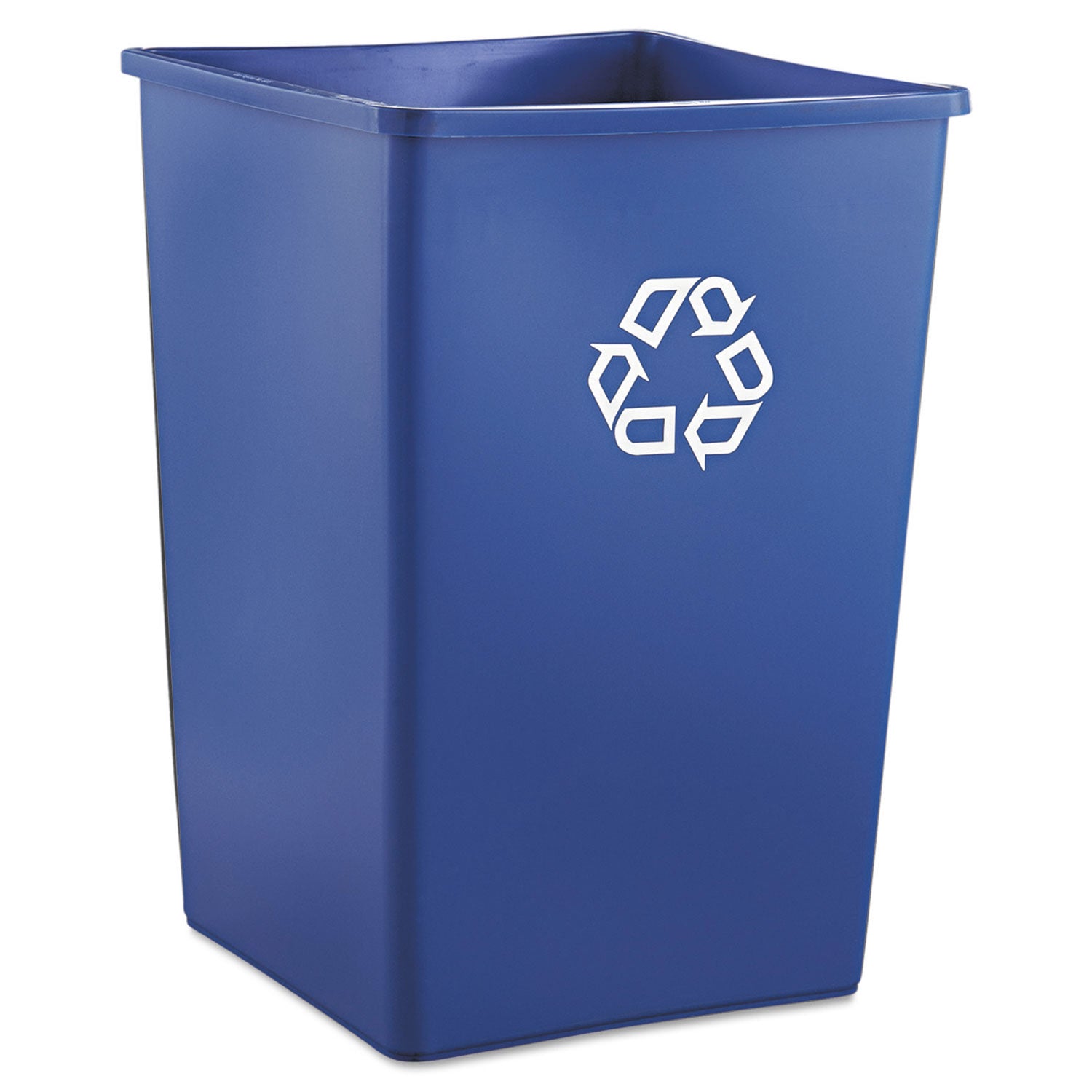 Square Recycling Container | 35 gal, Plastic, Blue