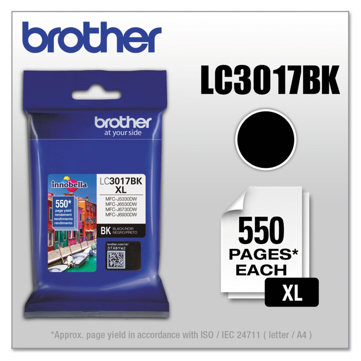 Brother Lc3017bk High-Yield Ink | Black