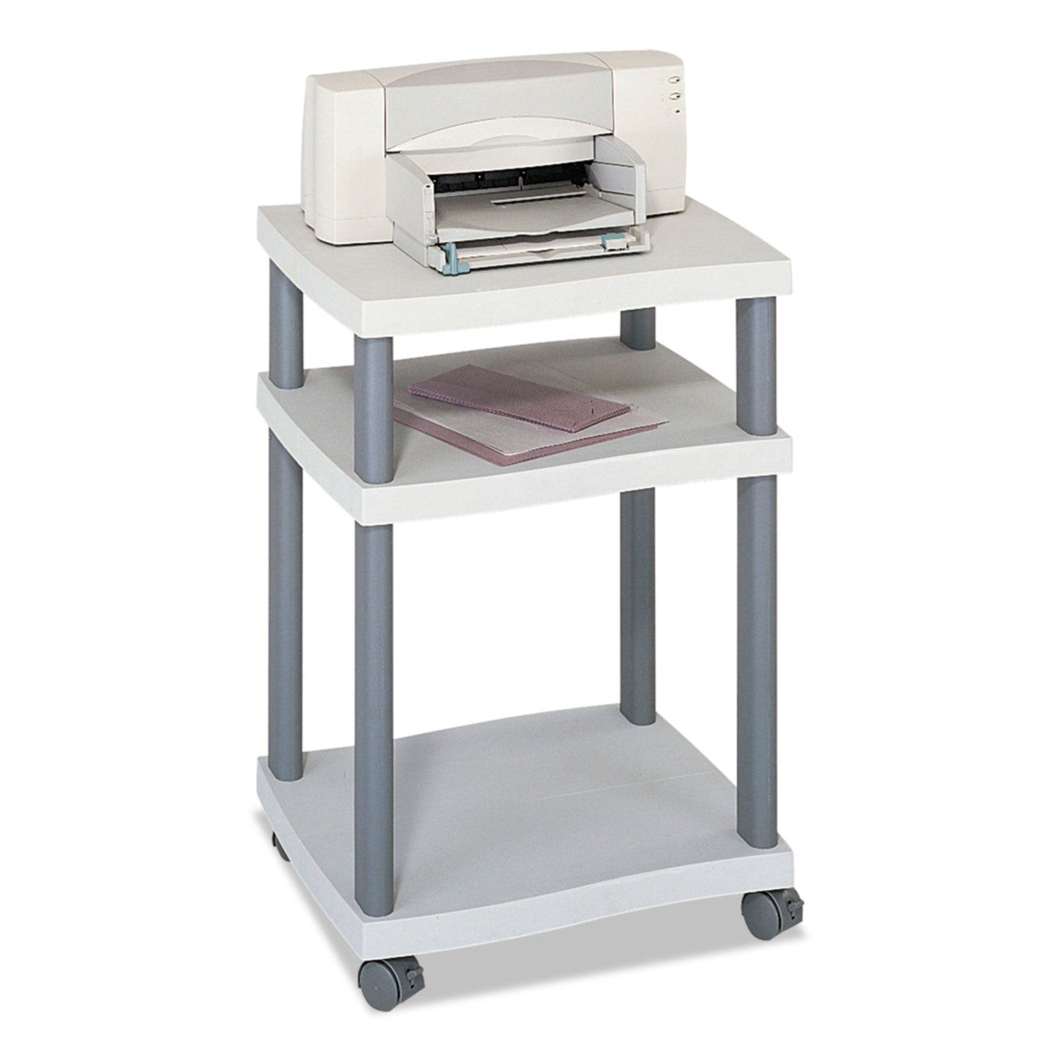 Wave Deskside Printer Stand | White