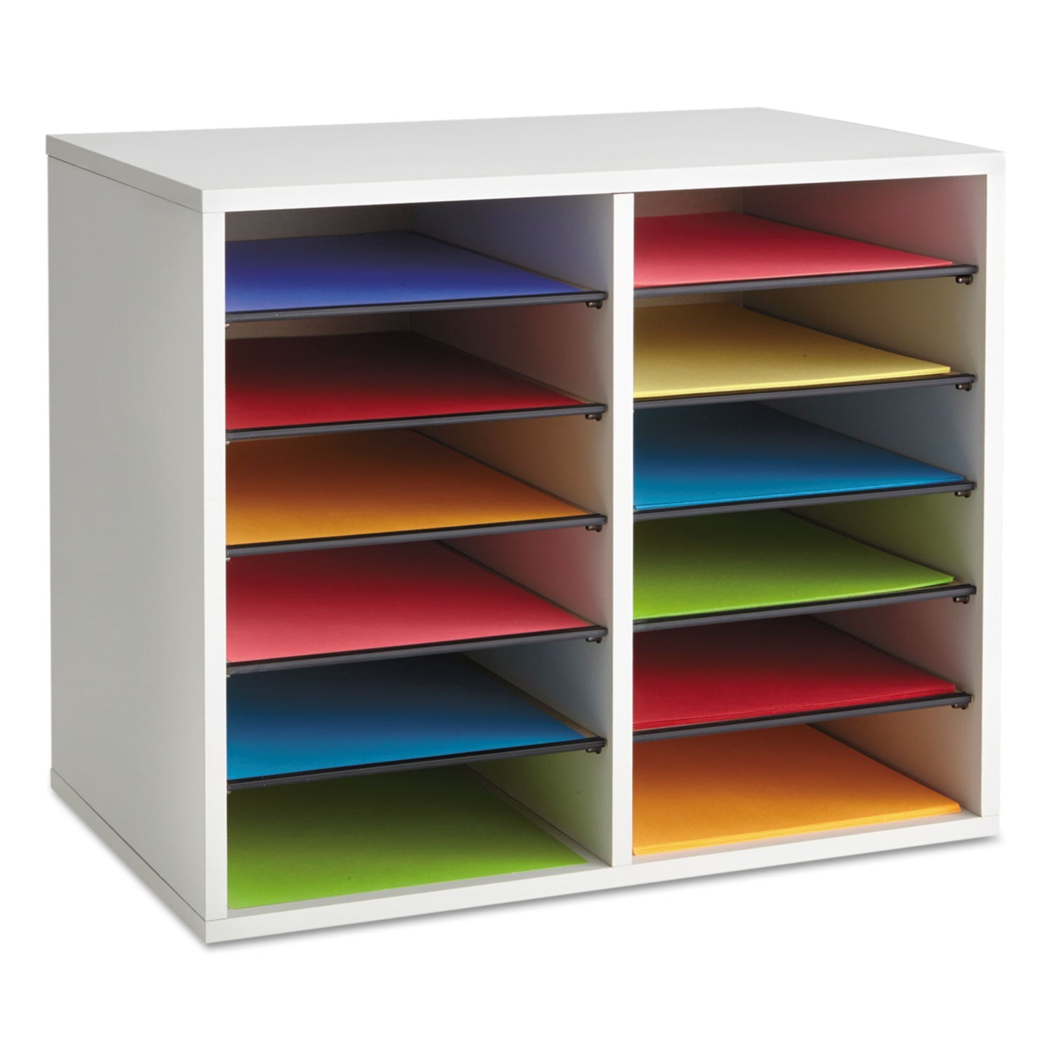 Literature Sorter | 12 Compartments in Gray