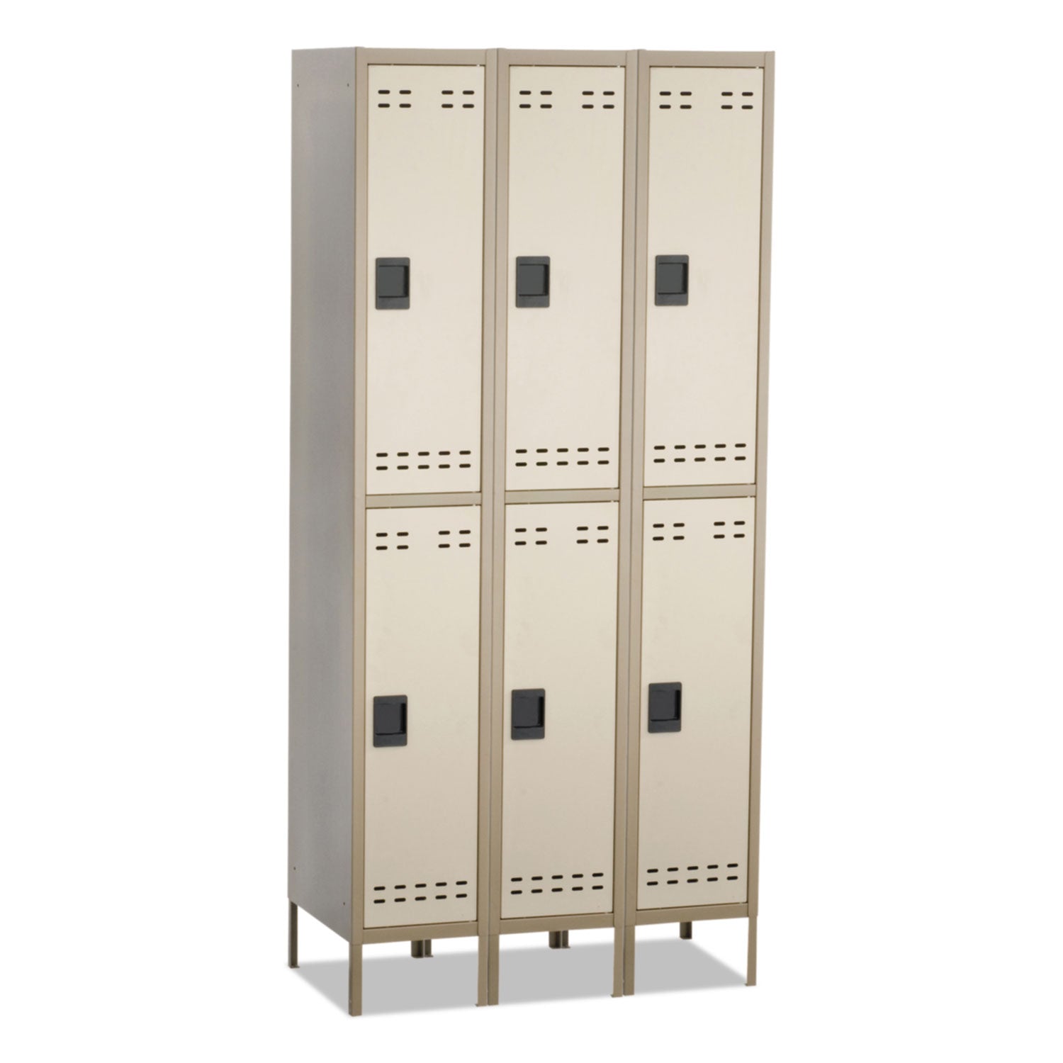 Safco® Double-Tier, Three-Column Locker, 36w X 18d X 78h, Two-Tone Tan