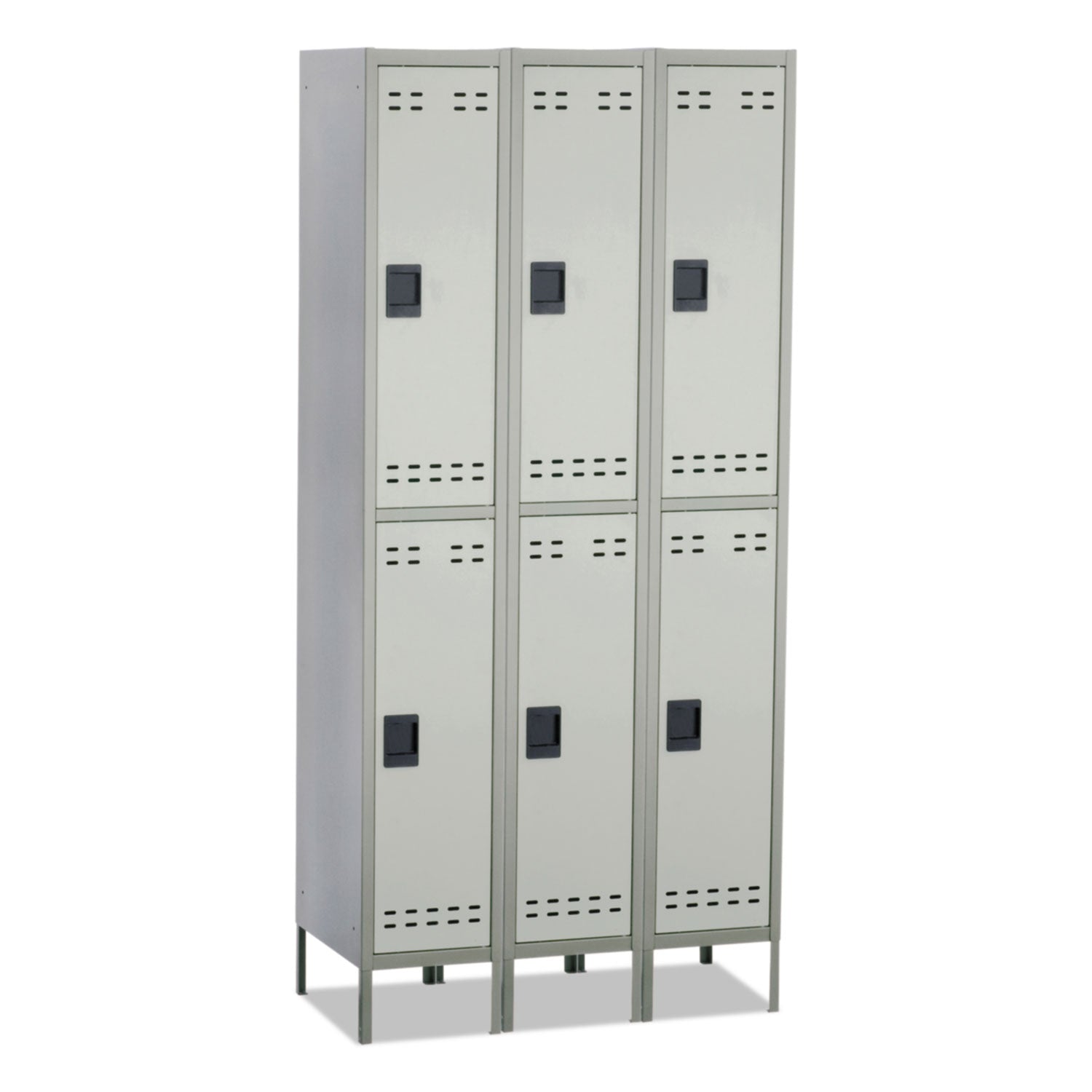 Safco® Double-Tier, Three-Column Locker, 36w X 18d X 78h, Two-Tone Gray