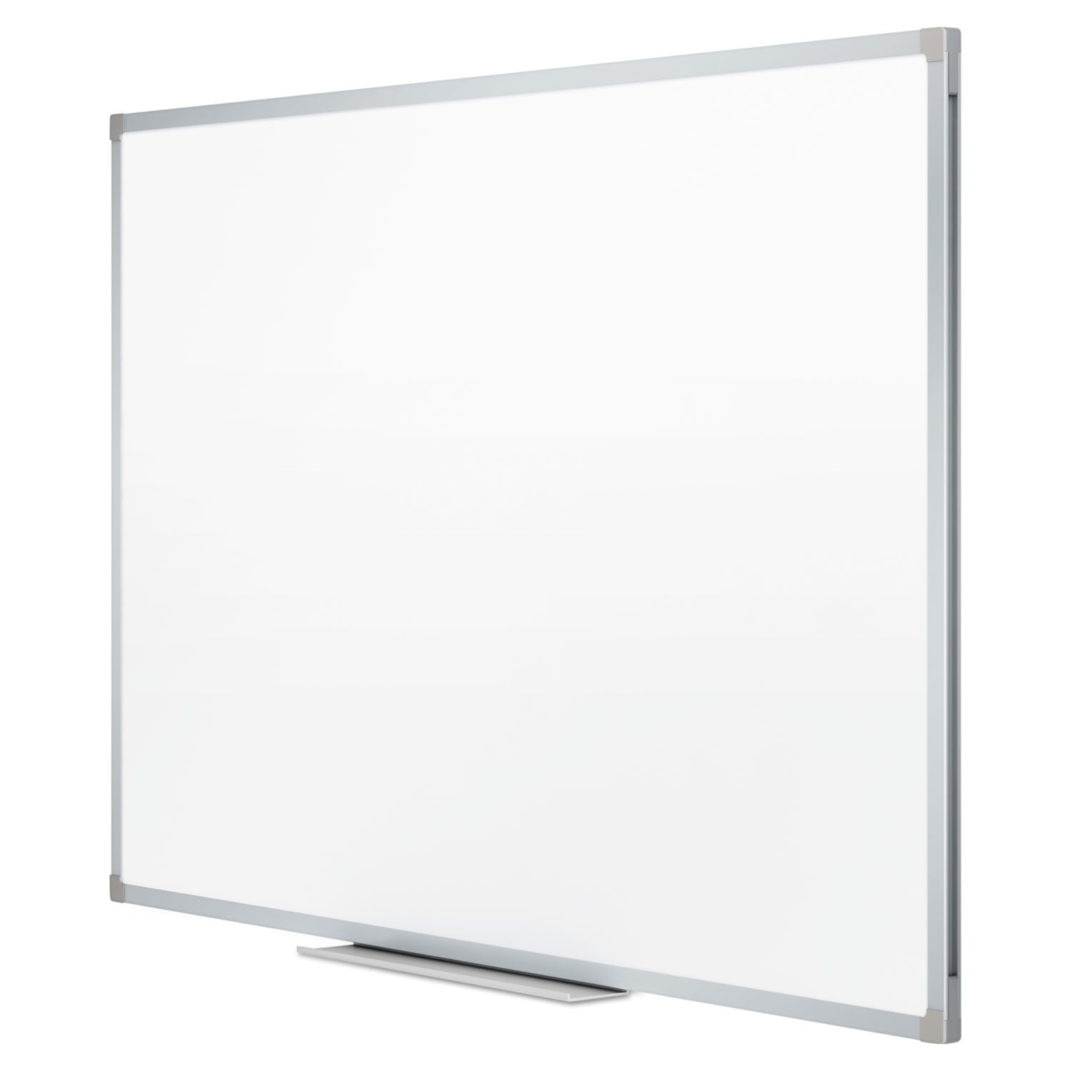 Mead® Dry Erase Board with Aluminum Frame, 72" x 48", White Surface, Satin Aluminum Frame