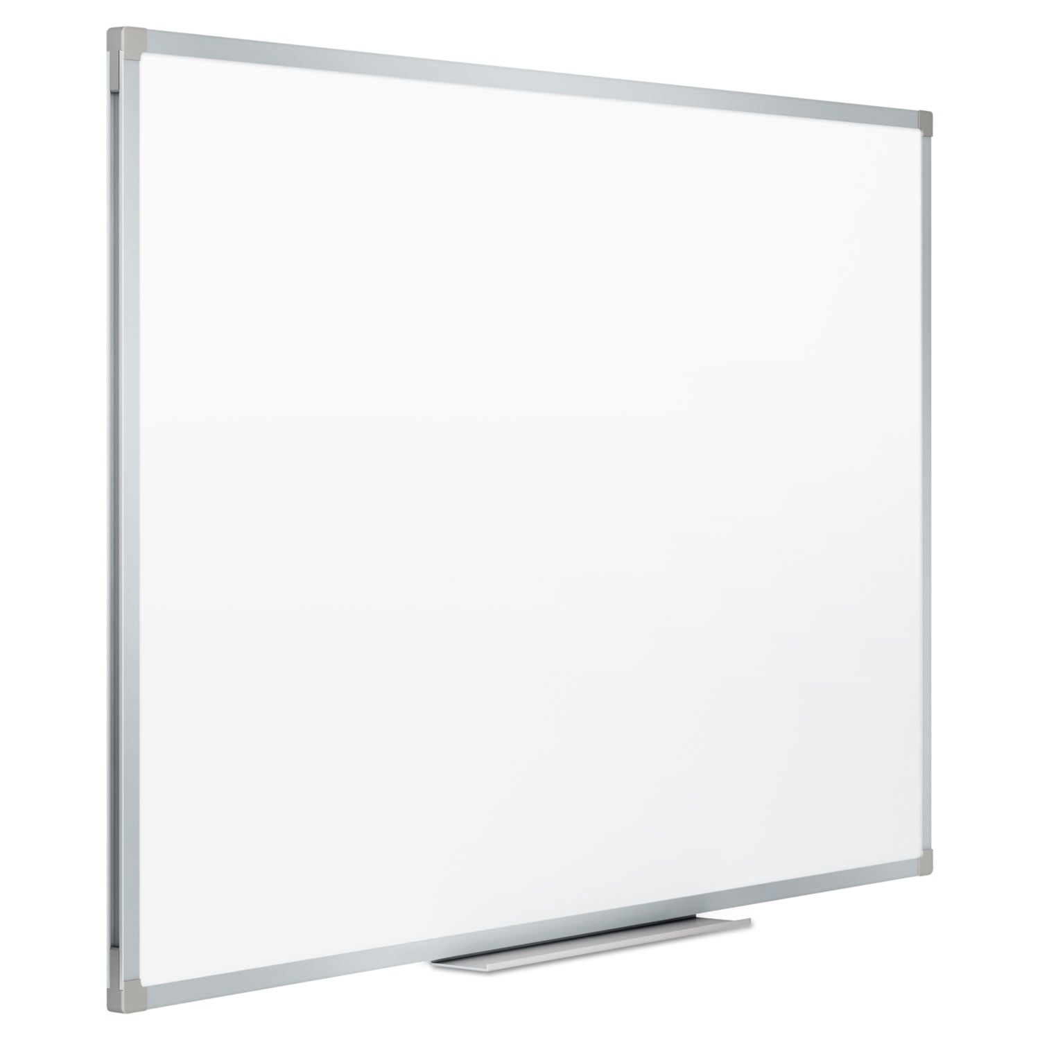 Mead® Dry Erase Board with Aluminum Frame, 72" x 48", White Surface, Satin Aluminum Frame