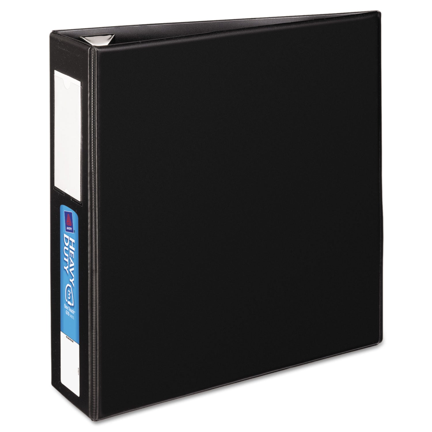 Avery® Heavy-Duty Non-View Binder With Durahinge, Three Locking One Touch Ezd Rings And Spine Label, 3" Capacity, 11 X 8.5, Black