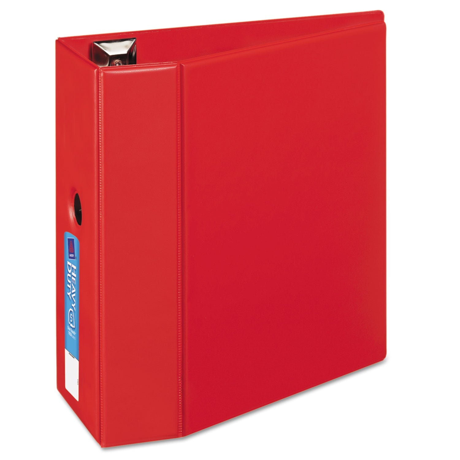 Avery® Heavy-Duty Non-View Binder With Durahinge, Locking One Touch Ezd Rings And Thumb Notch, 3 Rings, 5" Capacity, 11 X 8.5, Red