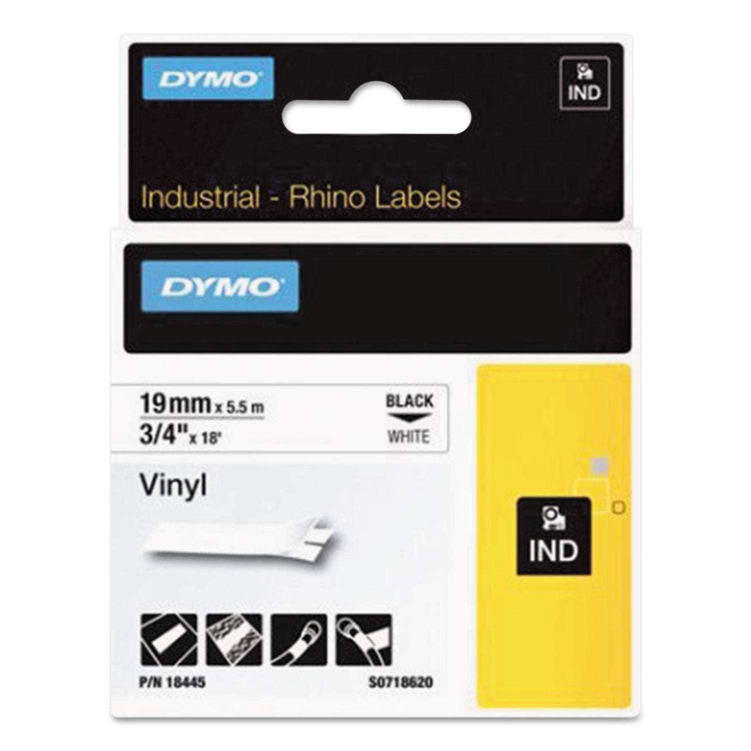 DYMO Rhino Permanent Vinyl Industrial Label Tape