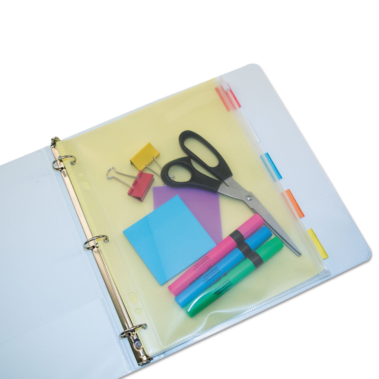 Zip-All Ring Binder Pocket | 8.5" x 11" | Clear