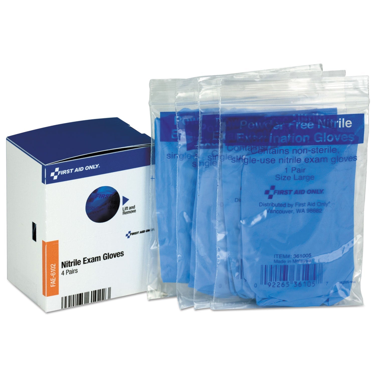 First Aid Cabinet Refill | Nitrile Exam Gloves