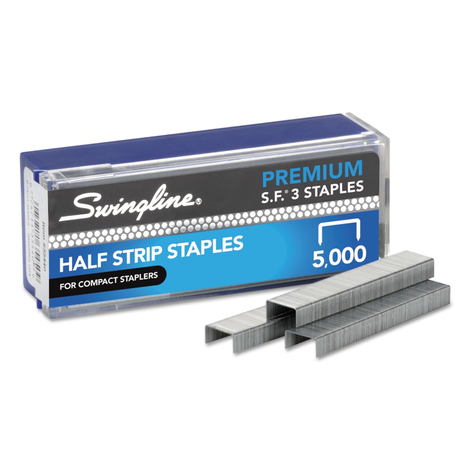 Swingline® S.f. 3 Premium Staples, 0.25" Leg, 0.5" Crown, Steel, 5,000/box