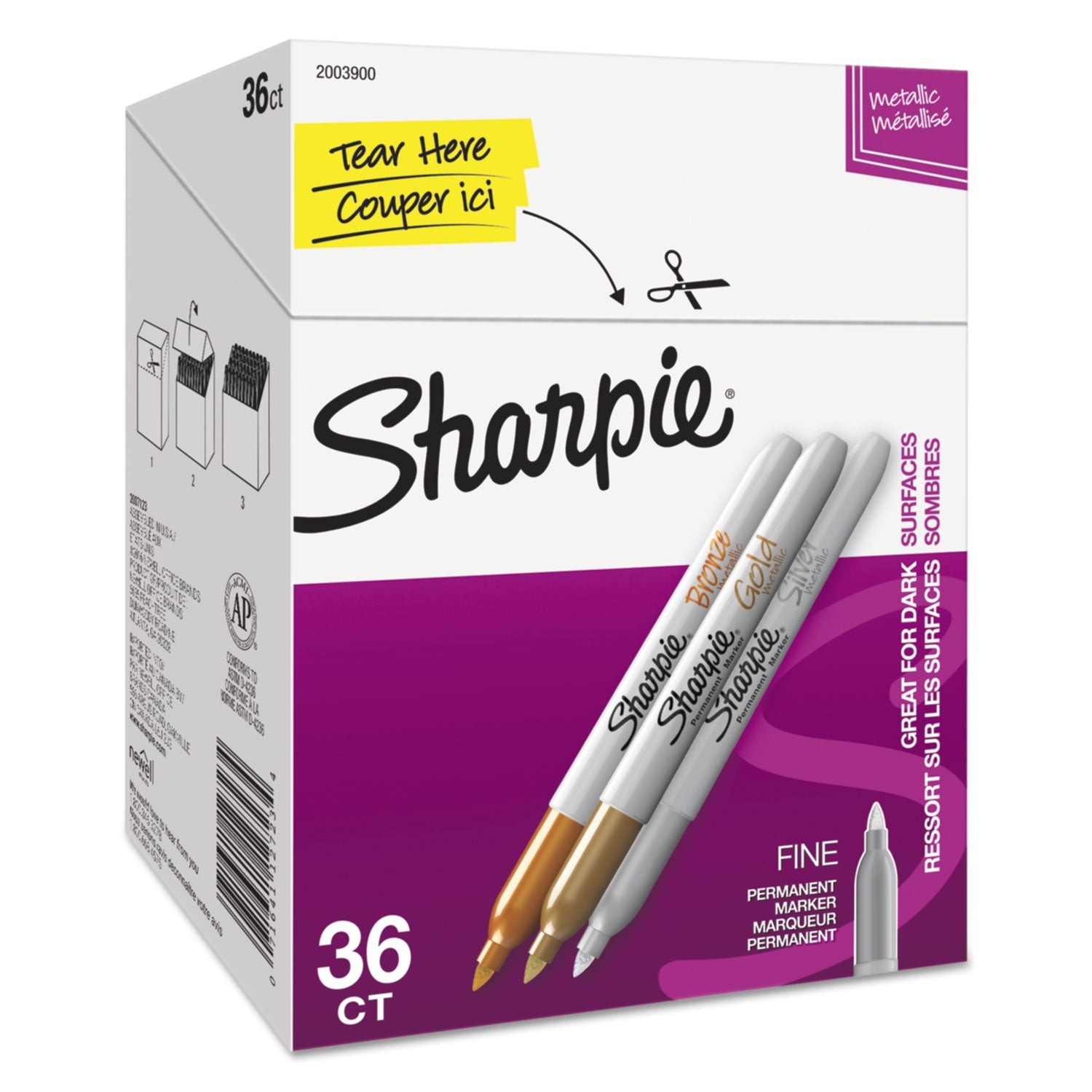 Metallic Fine Point Permanent Marker | 36-Pack