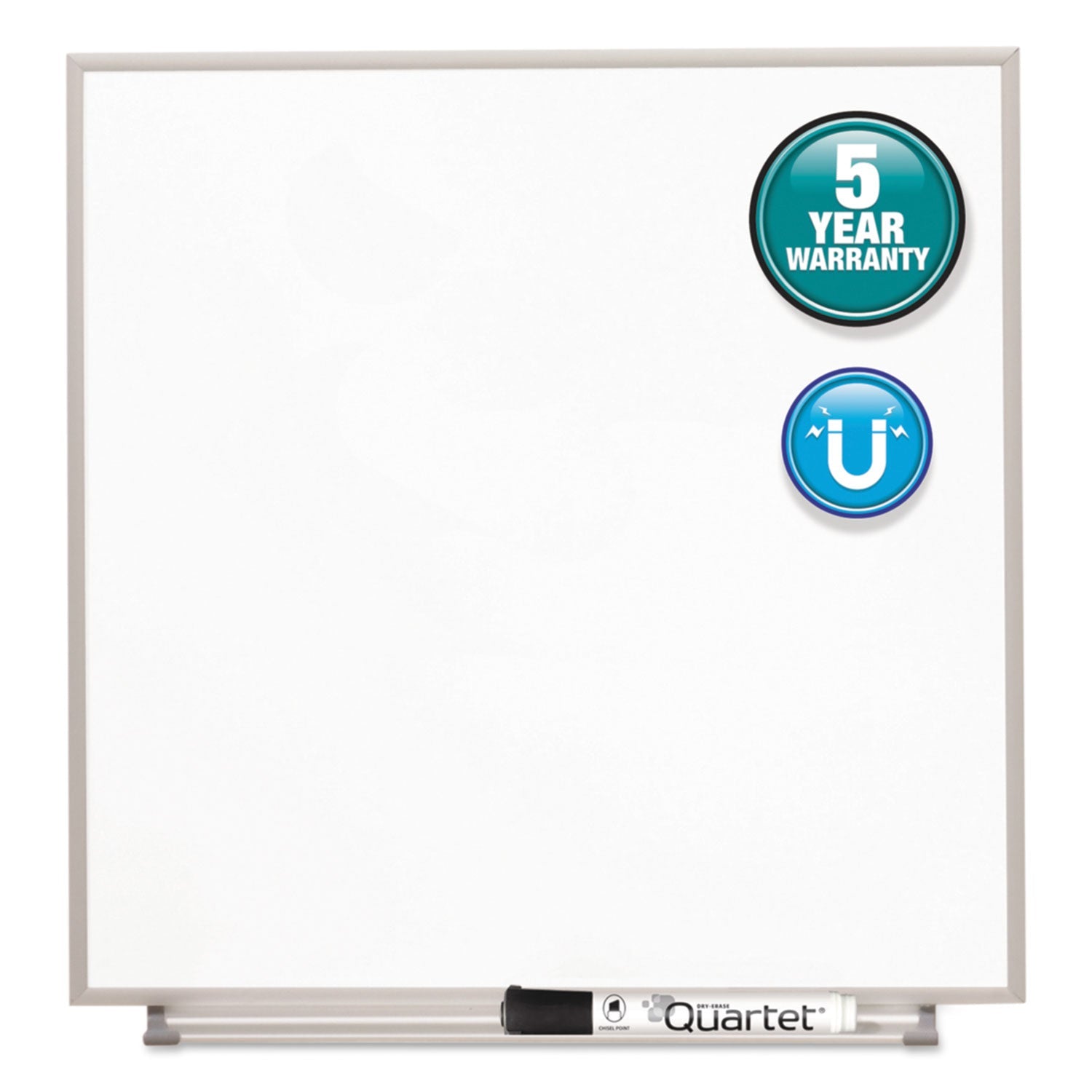Quartet® Matrix Magnetic Boards, 16" x 16", White Surface, Satin Aluminum Frame
