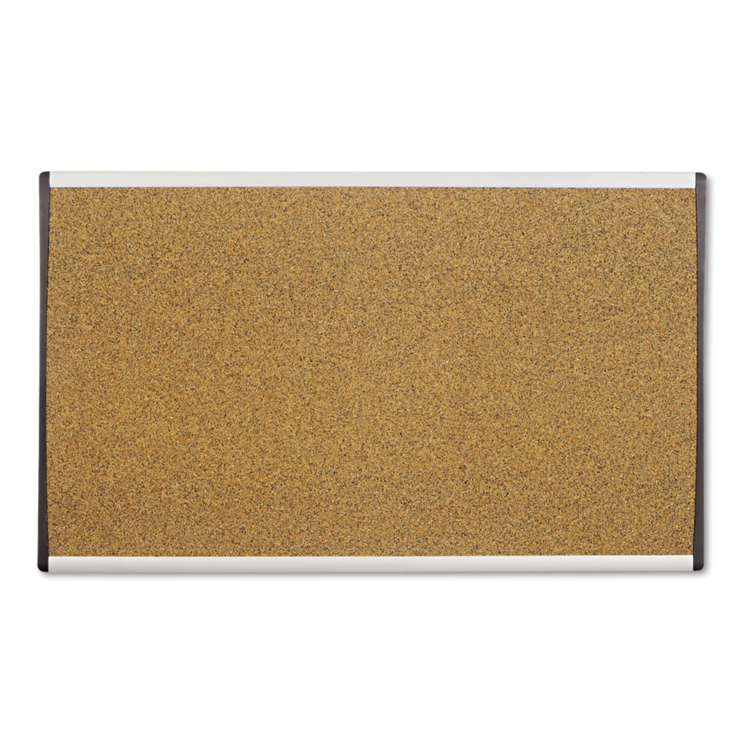 Quartet® ARC Frame Cubicle Board, Cork Bulletin, 30" x 18", Tan Surface, Satin Aluminum Frame