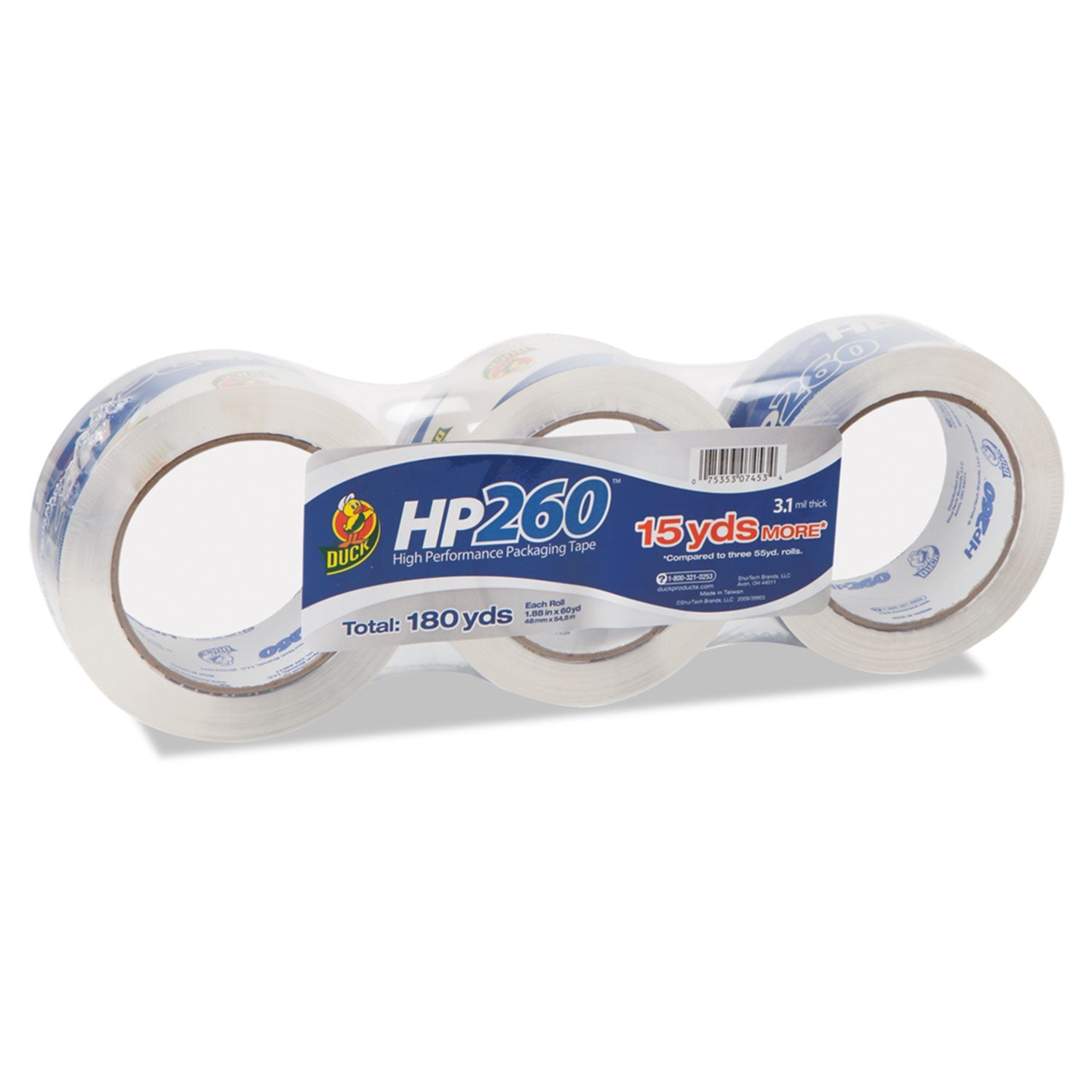 Duck HP260 Packaging Tape | 3" Core 3/Pack