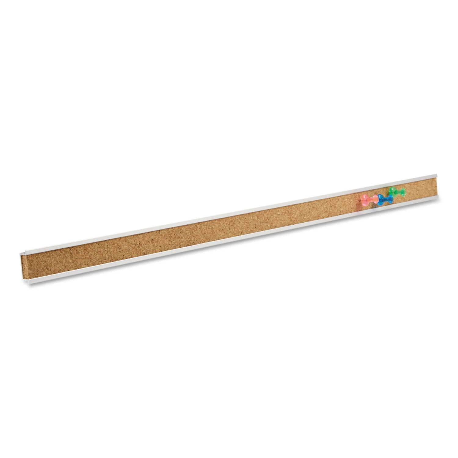 Quartet® Bulletin Bar I, 1" x 36", Brown/Silver
