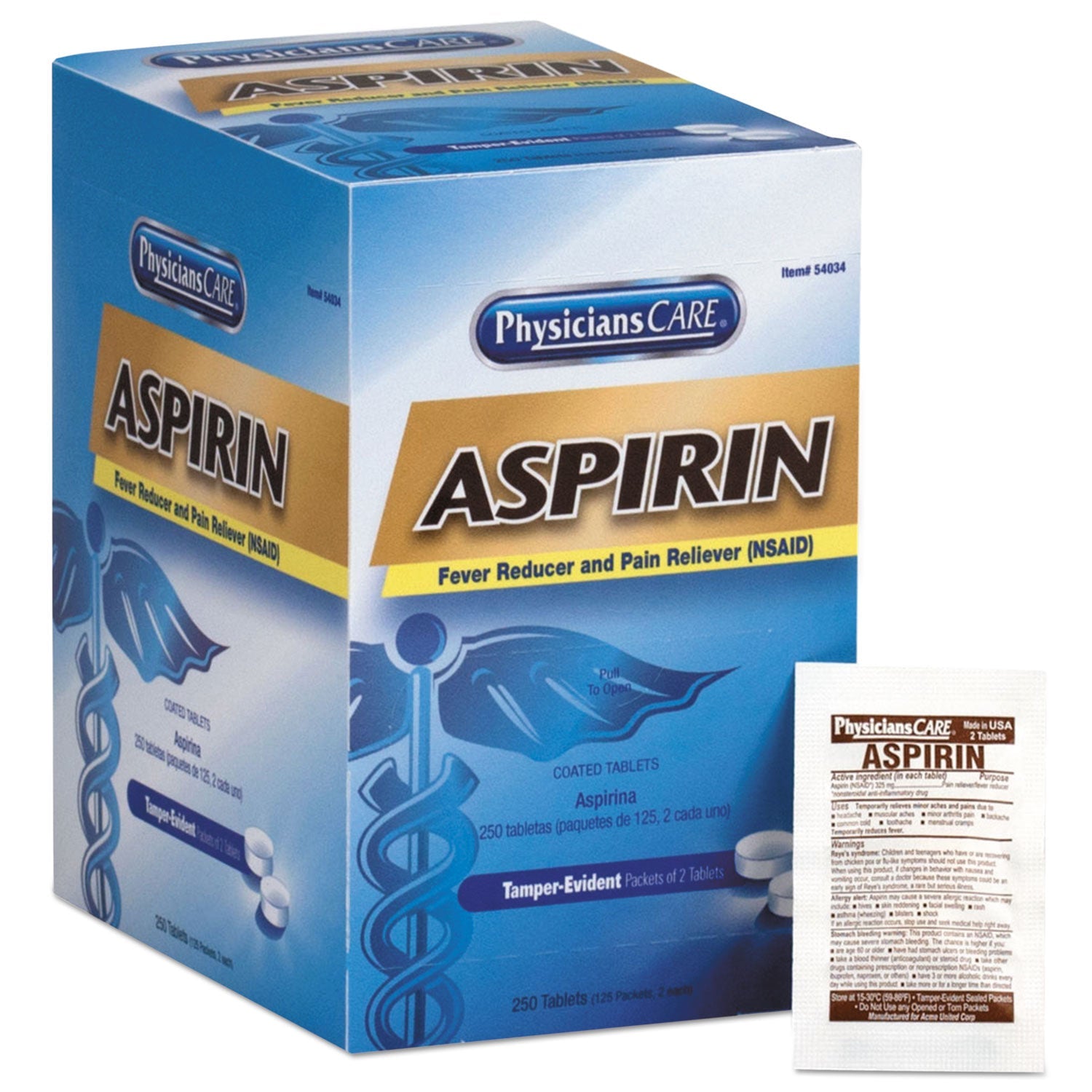 Aspirin Tablets | 250-Count Box 2-Packs