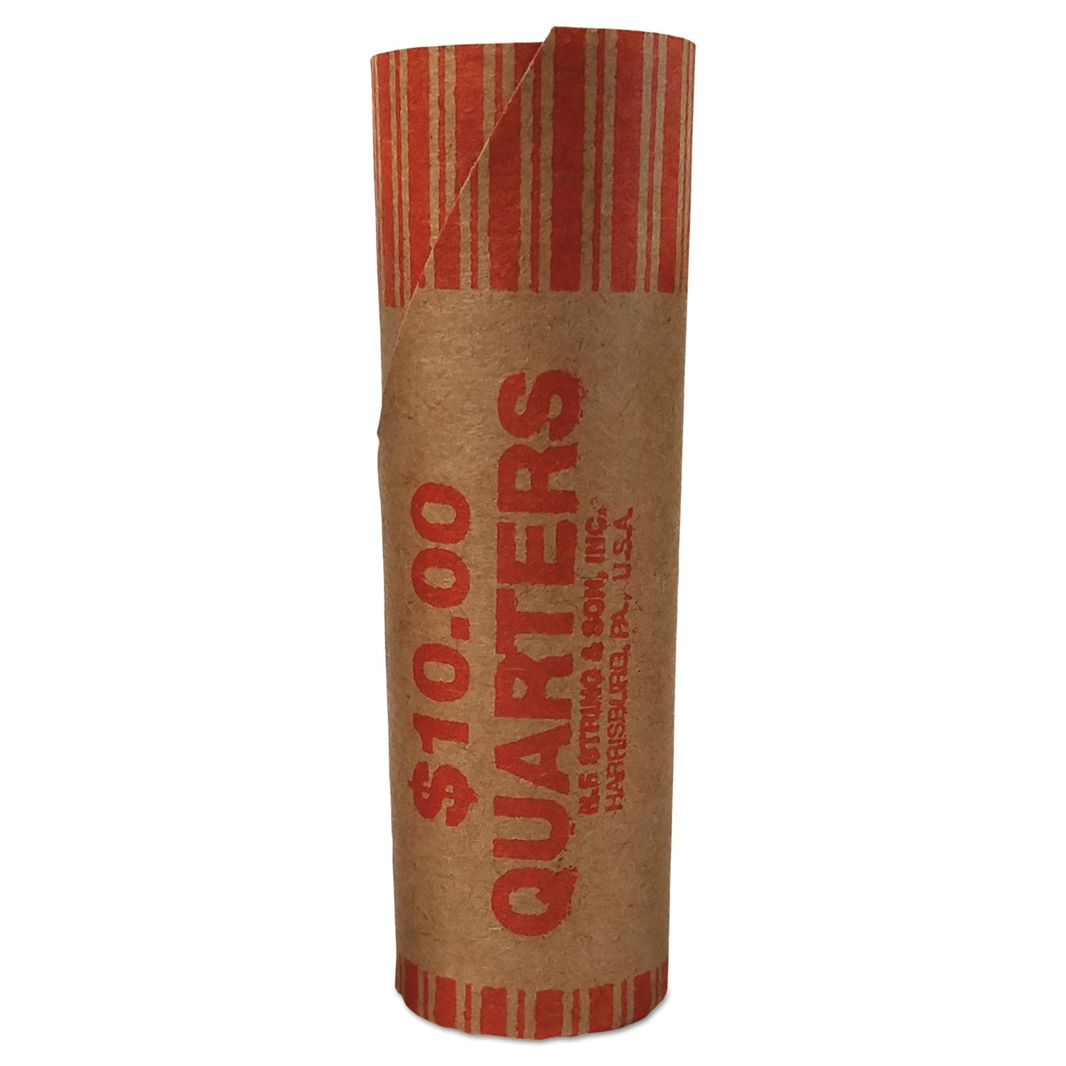 Iconex™ Preformed Tubular Coin Wrappers, Quarters, $10, 1,000 Wrappers/Box