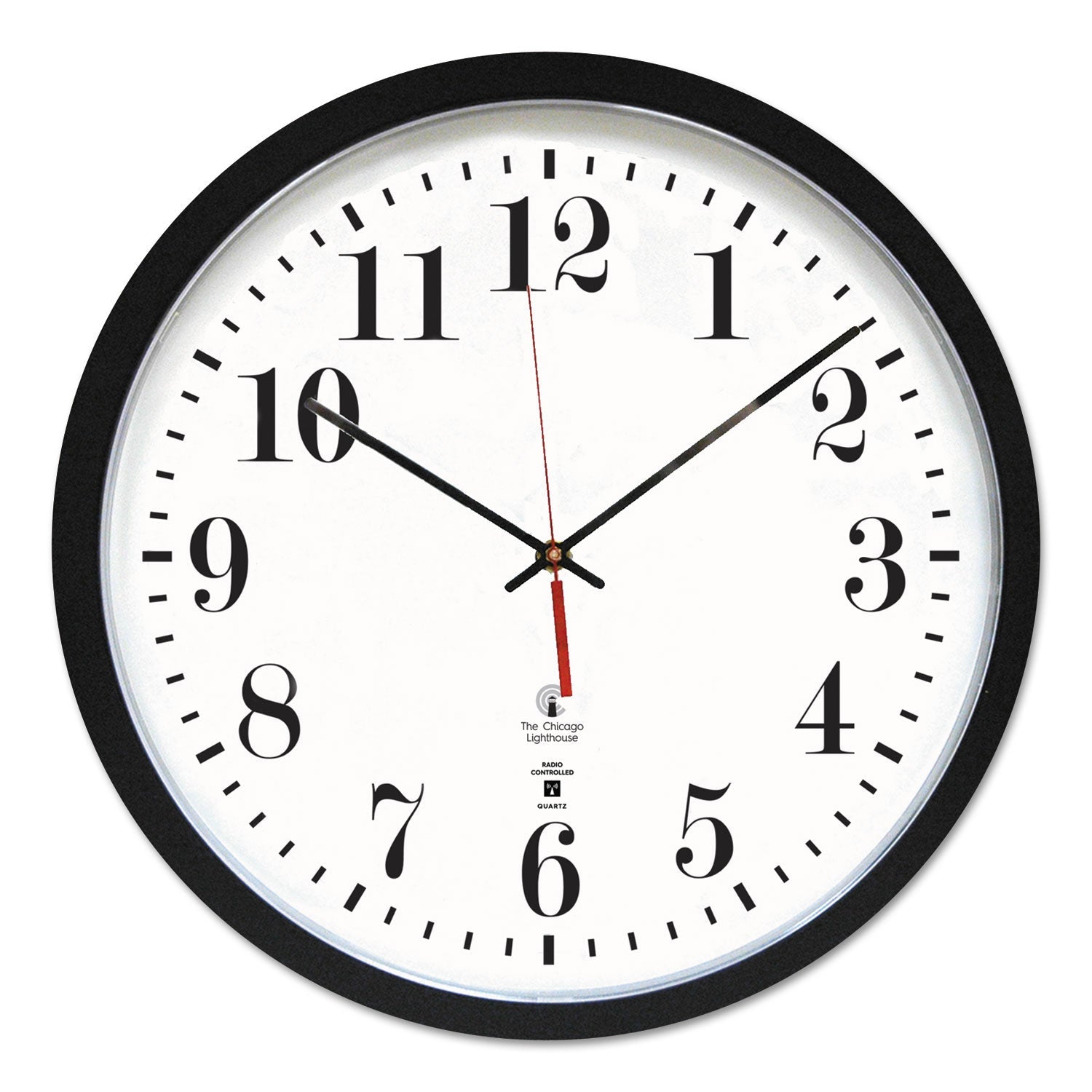 Black Atomic Clock | 16.5" Contemporary Design