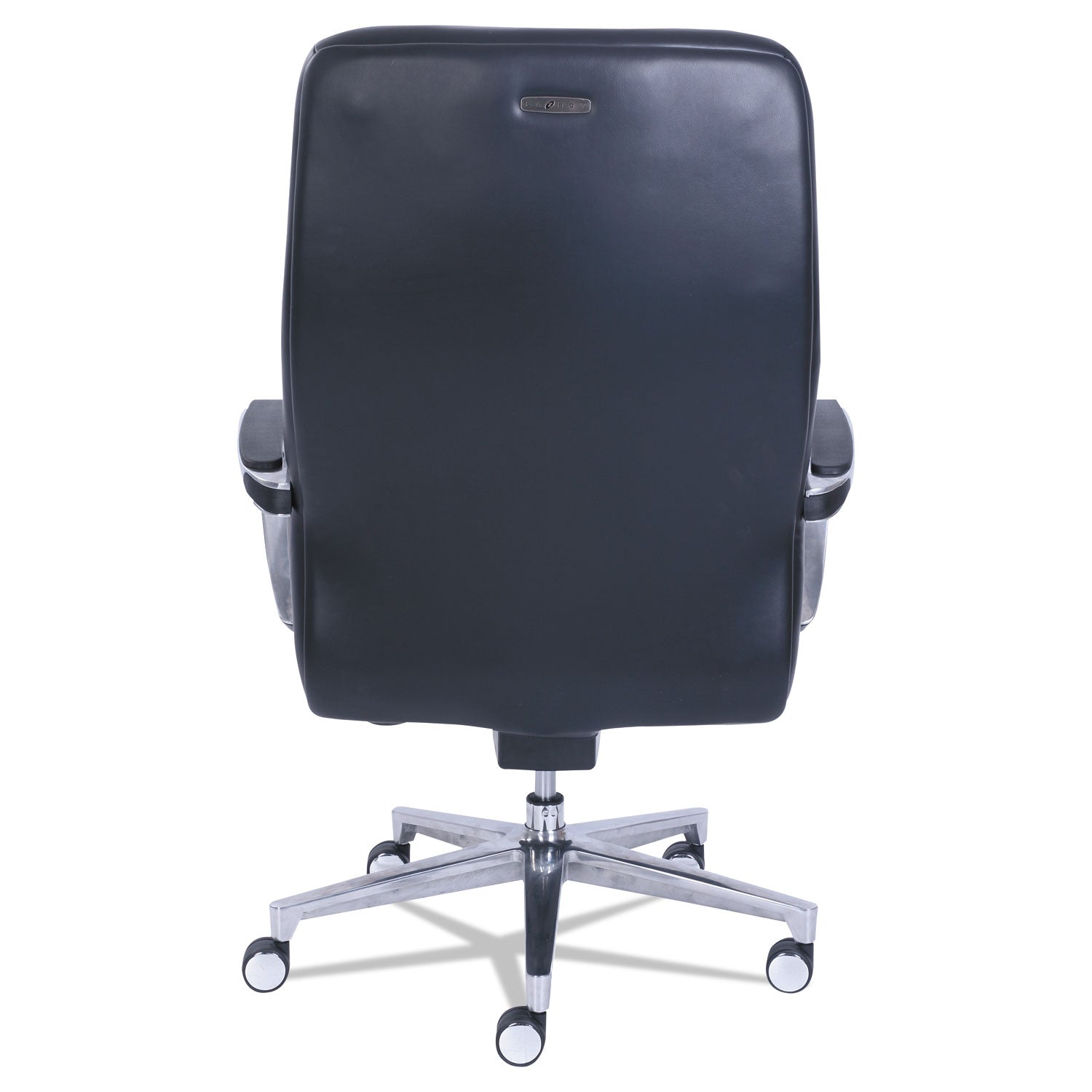 La-Z-Boy® Commercial 2000 Big/tall Executive Chair, Supports Up To 400 Lb, 20.5" To 23.5" Seat Height, Black Seat/back, Silver Base