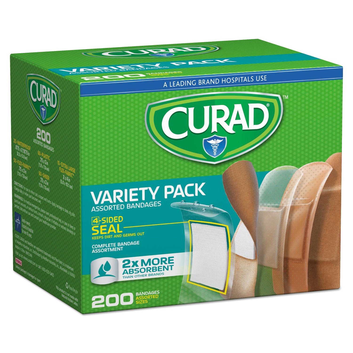 Curad Variety Pack Assorted Bandages | 200/Box