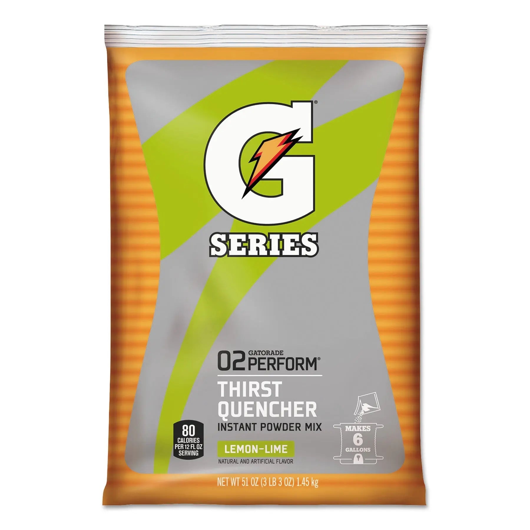 Gatorade® Original Powdered Drink Mix, Lemon-Lime, 51oz Packets, 14/carton