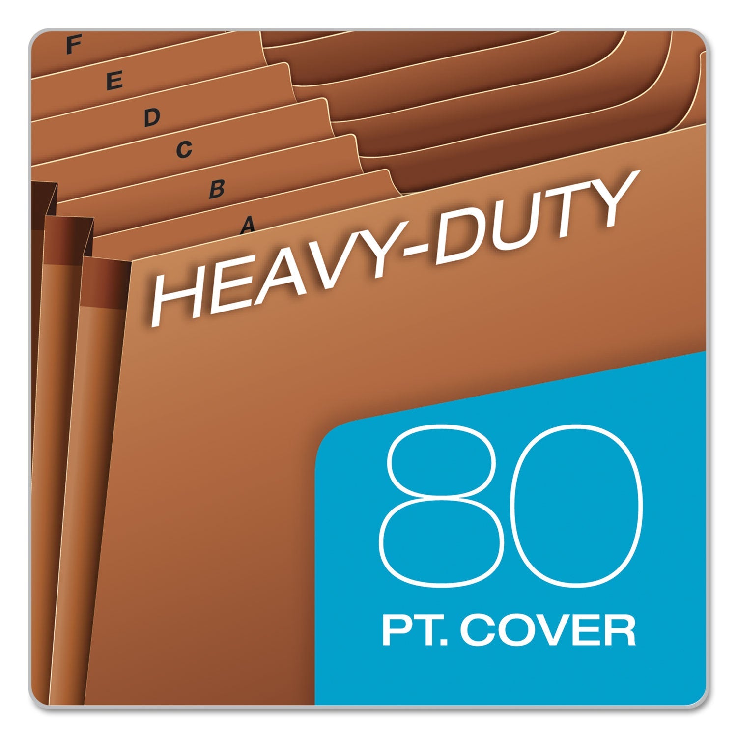 Pendaflex® Heavy-Duty Expanding File with Reinforced Flap, 21 Sections, Elastic Cord Closure, 1/3-Cut Tabs, Legal Size, Redrope