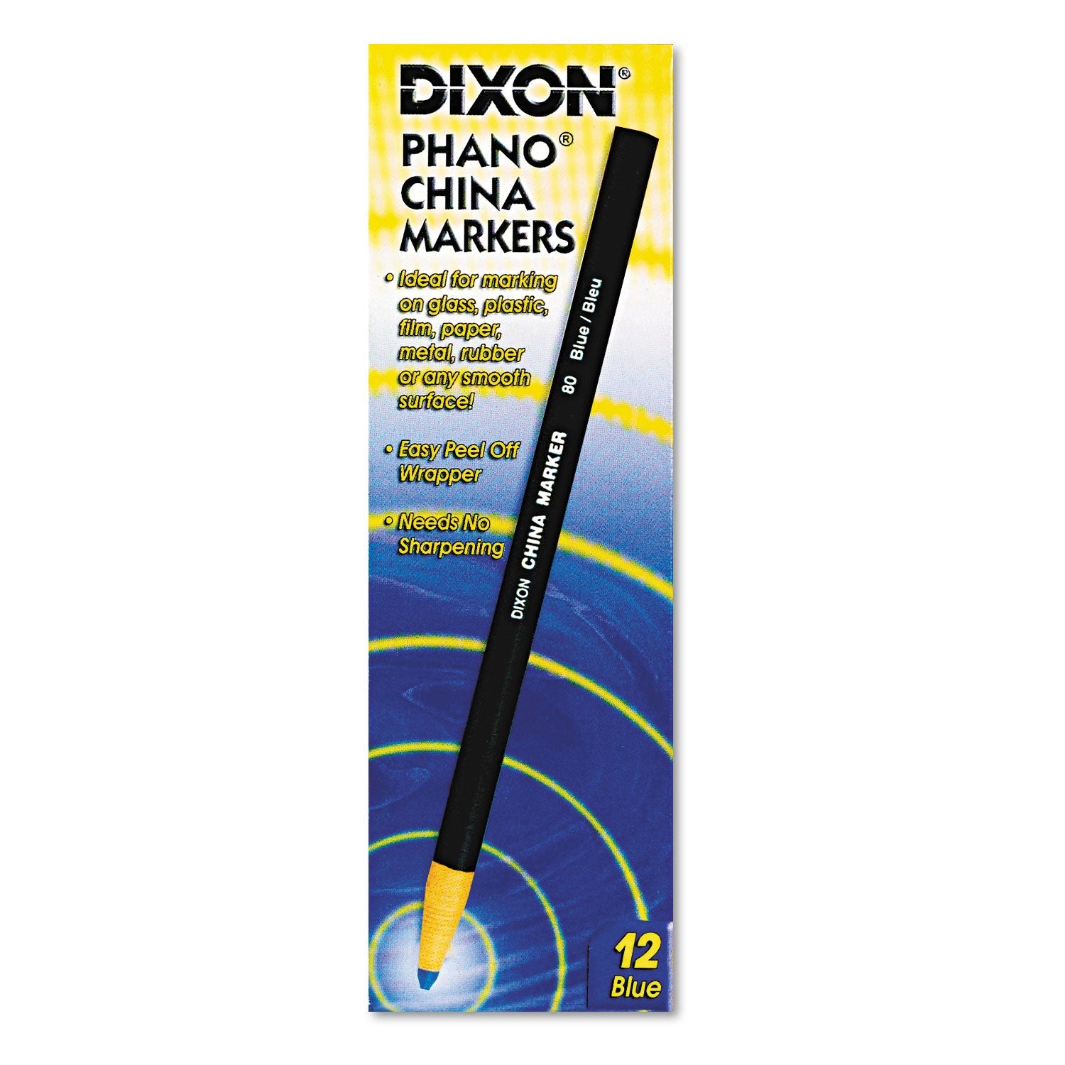 Dixon® China Marker, Blue, Dozen