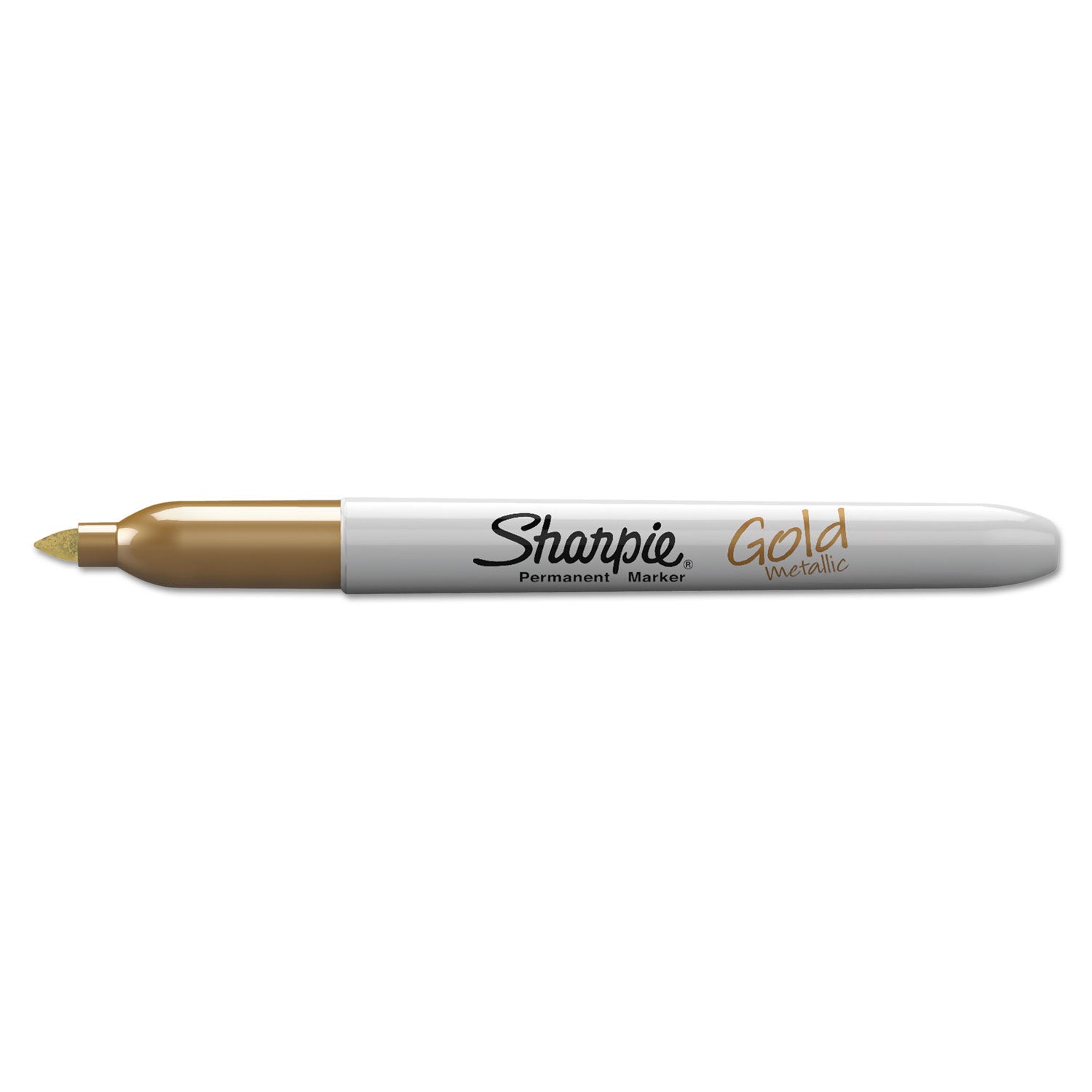 Sharpie® Metallic Fine Point Permanent Markers, Fine Bullet Tip, Gold-Silver-Bronze, 6/pack