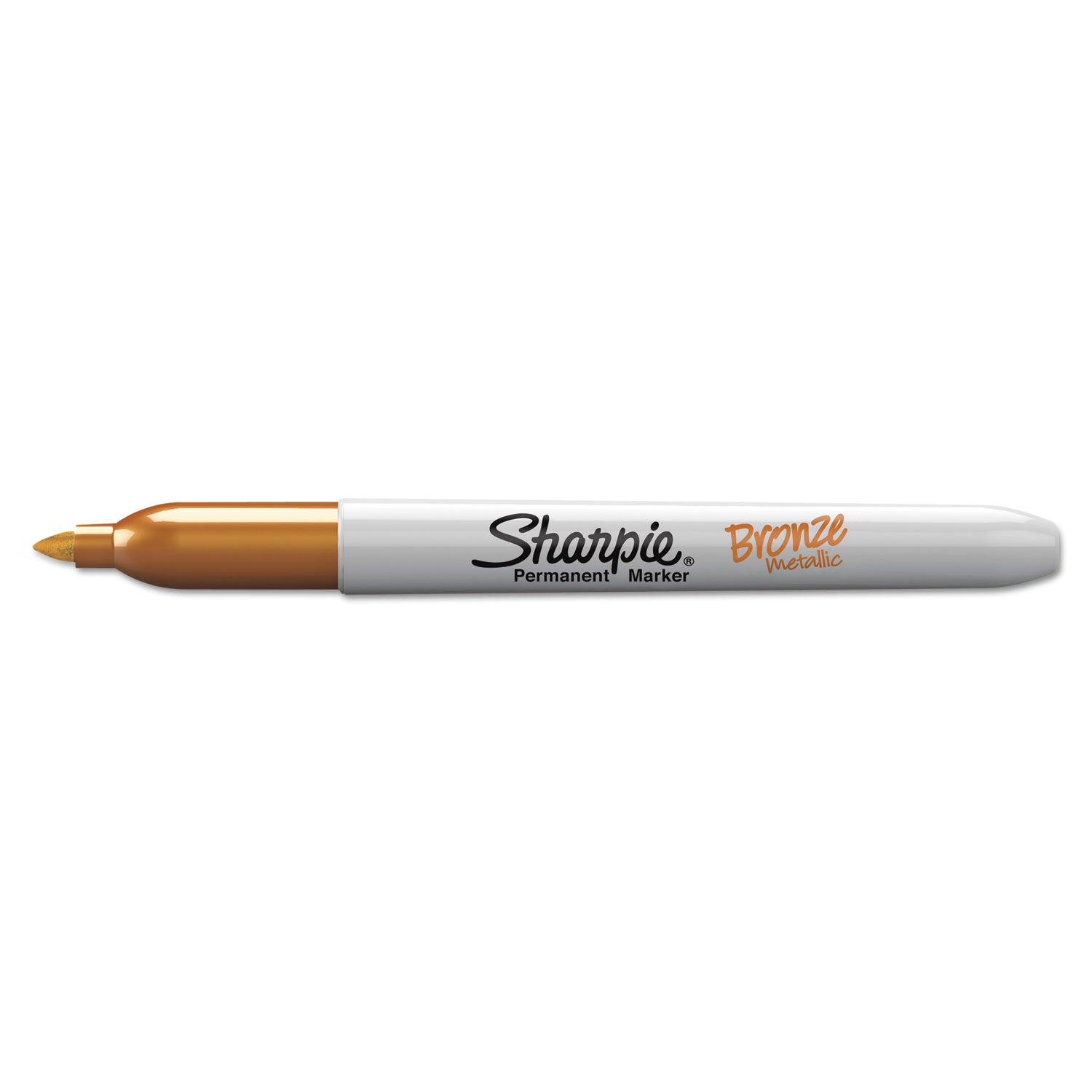 Sharpie® Metallic Fine Point Permanent Markers, Fine Bullet Tip, Gold-Silver-Bronze, 6/pack