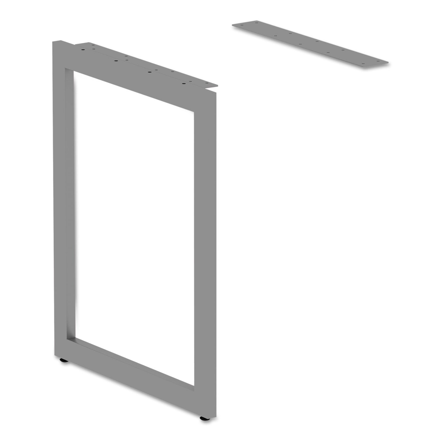 Open Office Series O-Leg Return Base | Silver