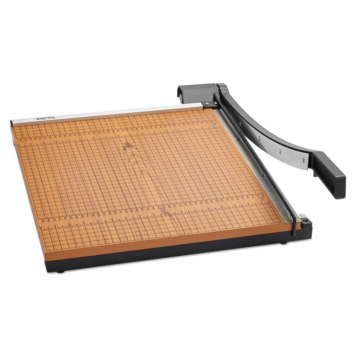 X-ACTO® Square Commercial Grade Wood Base Guillotine Trimmer, 15 Sheets, 18" Cut Length, 18 X 18
