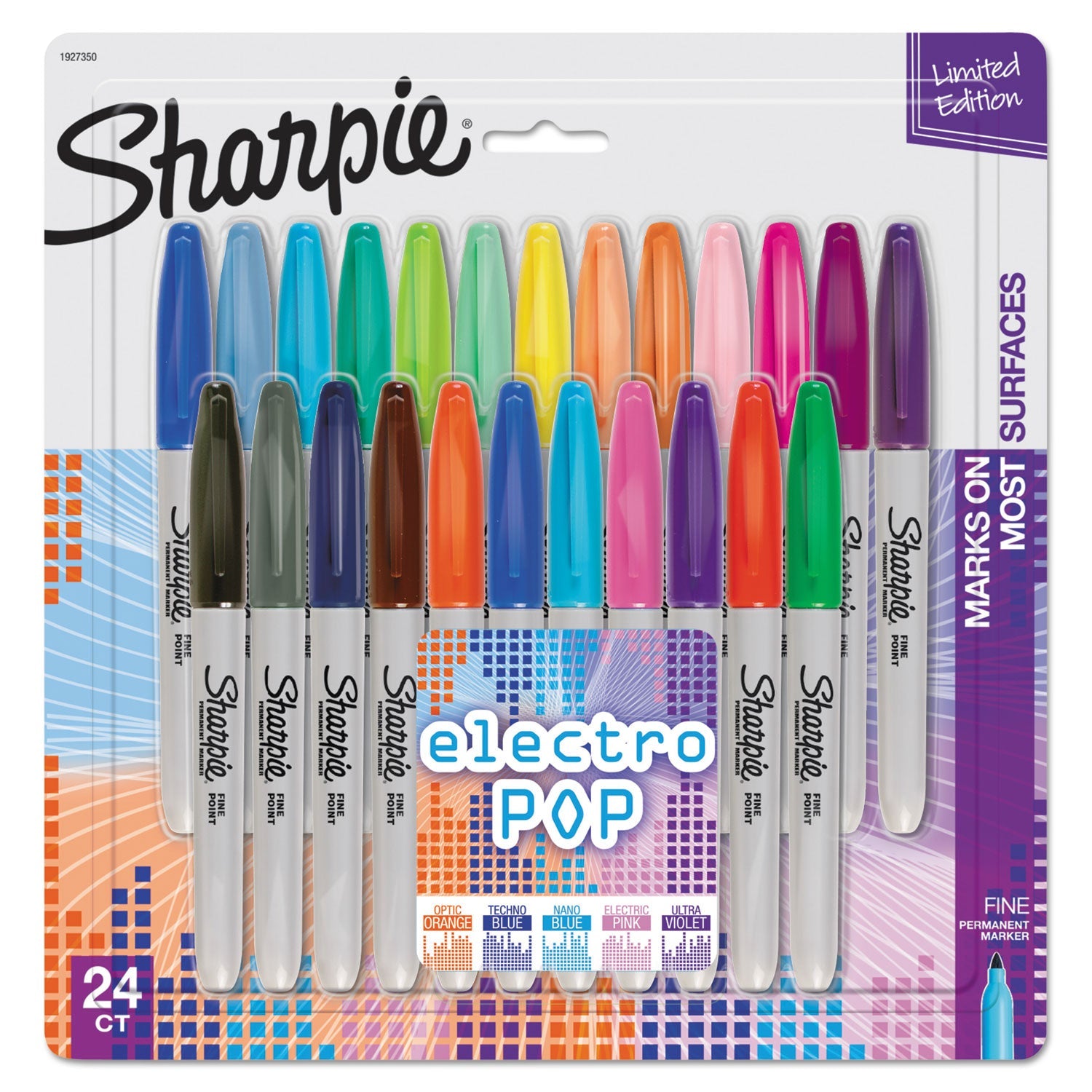 Sharpie® Fine Tip Permanent Marker, Fine Bullet Tip, Assorted Colors, 24/pack