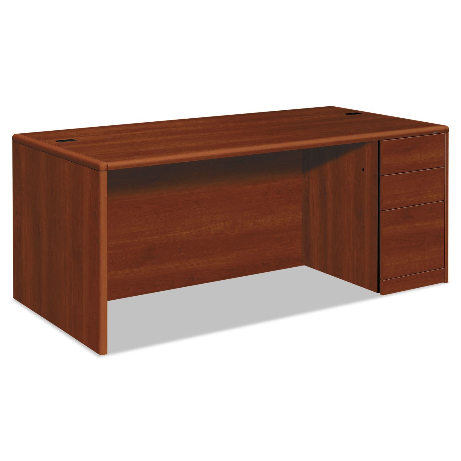 Single Pedestal Desk | HON 10700, 72" Cognac